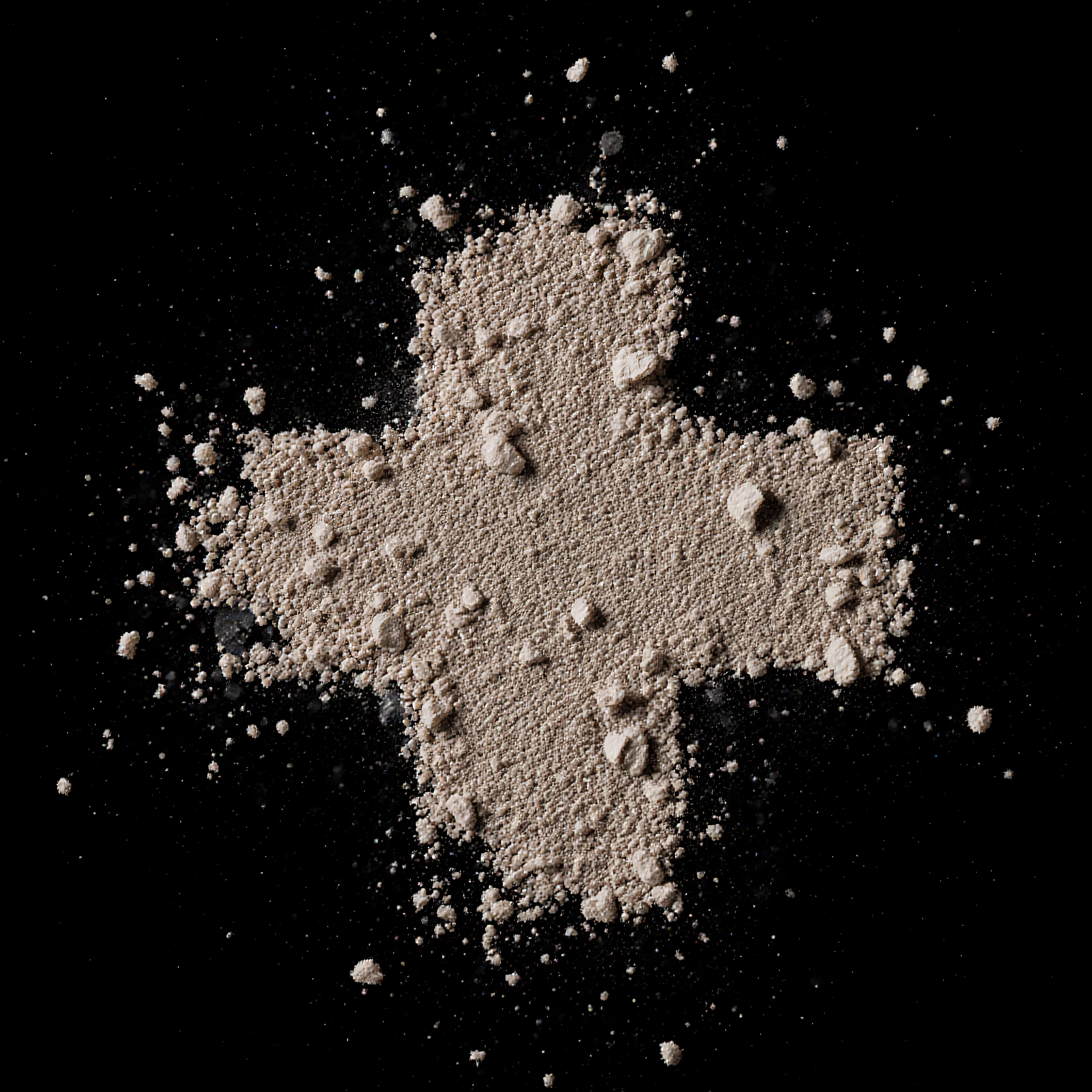 Close-Up White Powder Photography for Medical and Cosmetic Applications