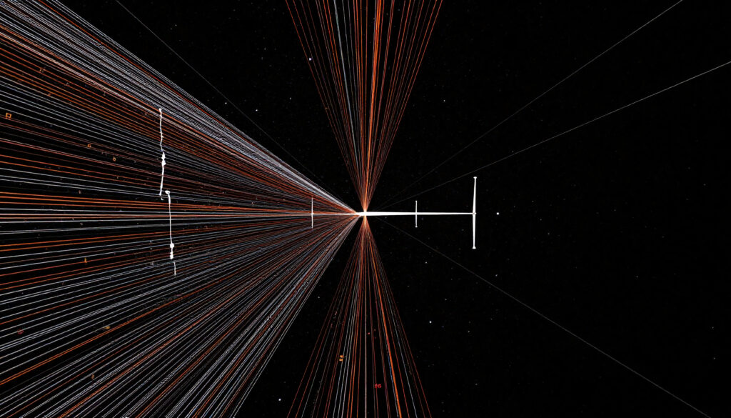 Abstract Stellar Trails: Cosmic Energy Converging on a Central Point