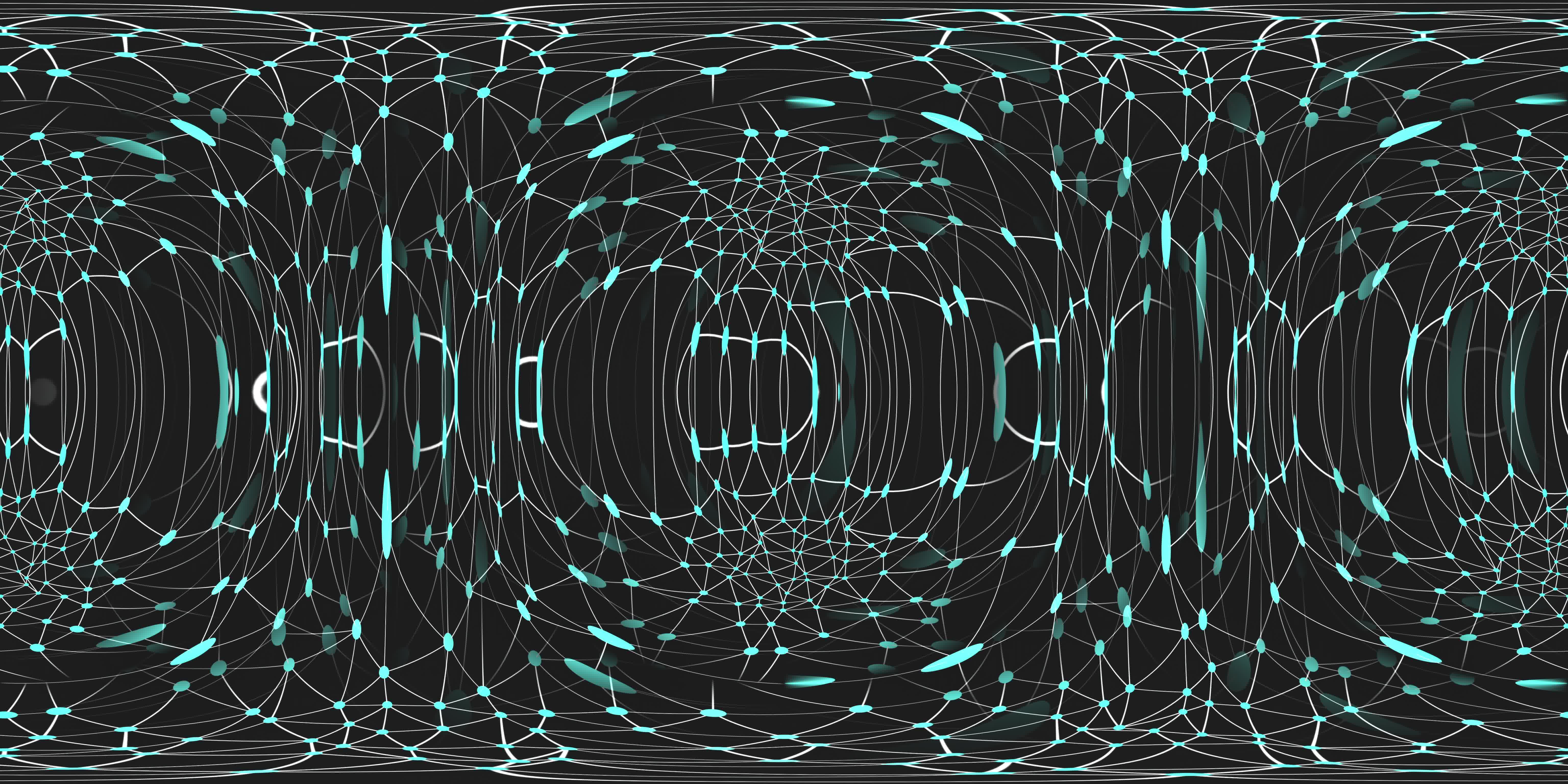 Abstract digital infinity visualized through glowing connections and swirling geometries for immersive VR exploration