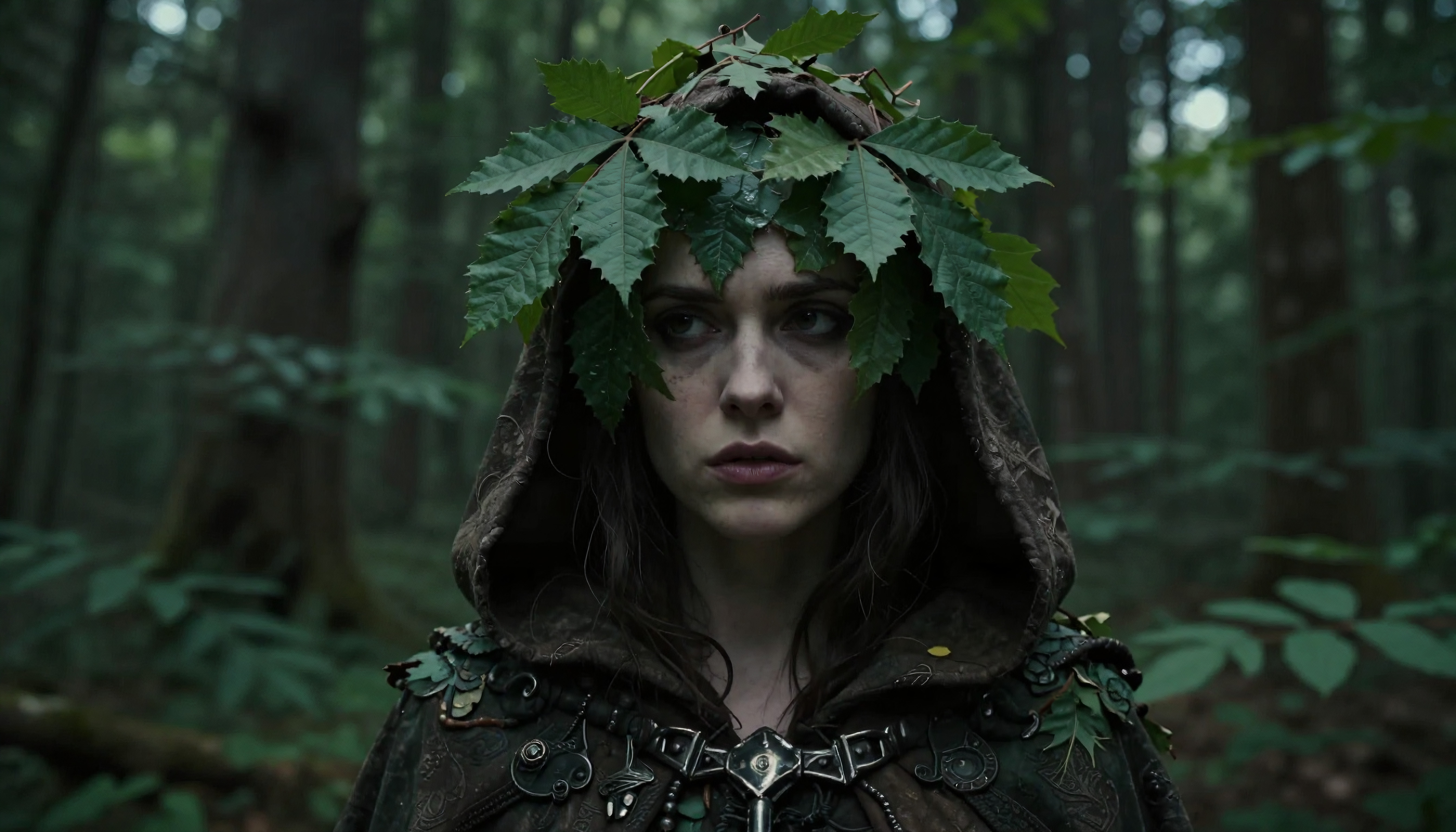 Forest Spirit in Mossy Wilderness