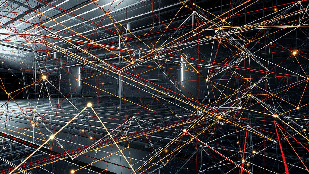 Abstract Digital Network Visualization