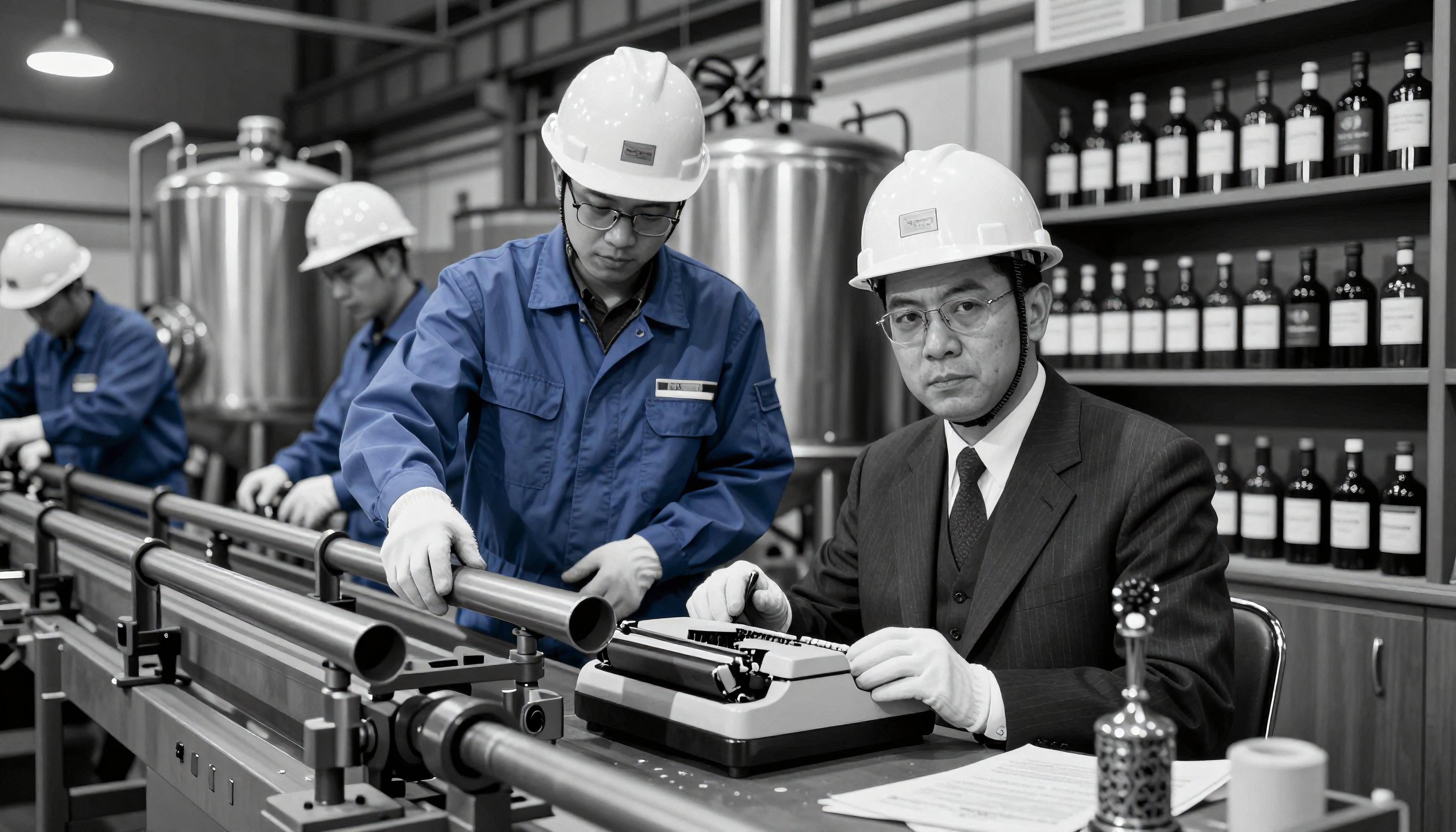 Quality Control and Industrial Production: Employees Inspecting Products on a Conveyor Belt