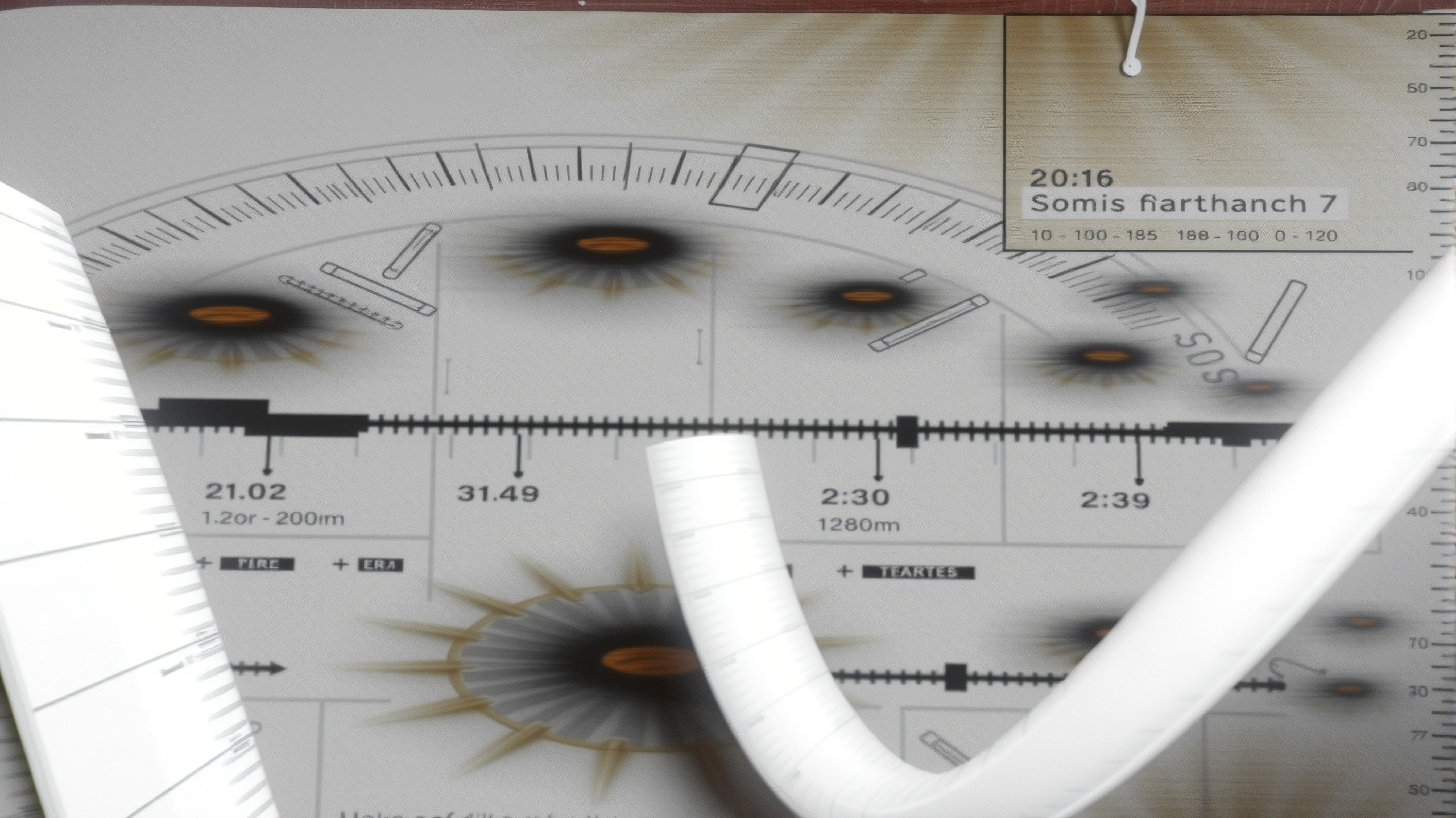 Military Tactical Map with Measurement Scales and Strategic Markings