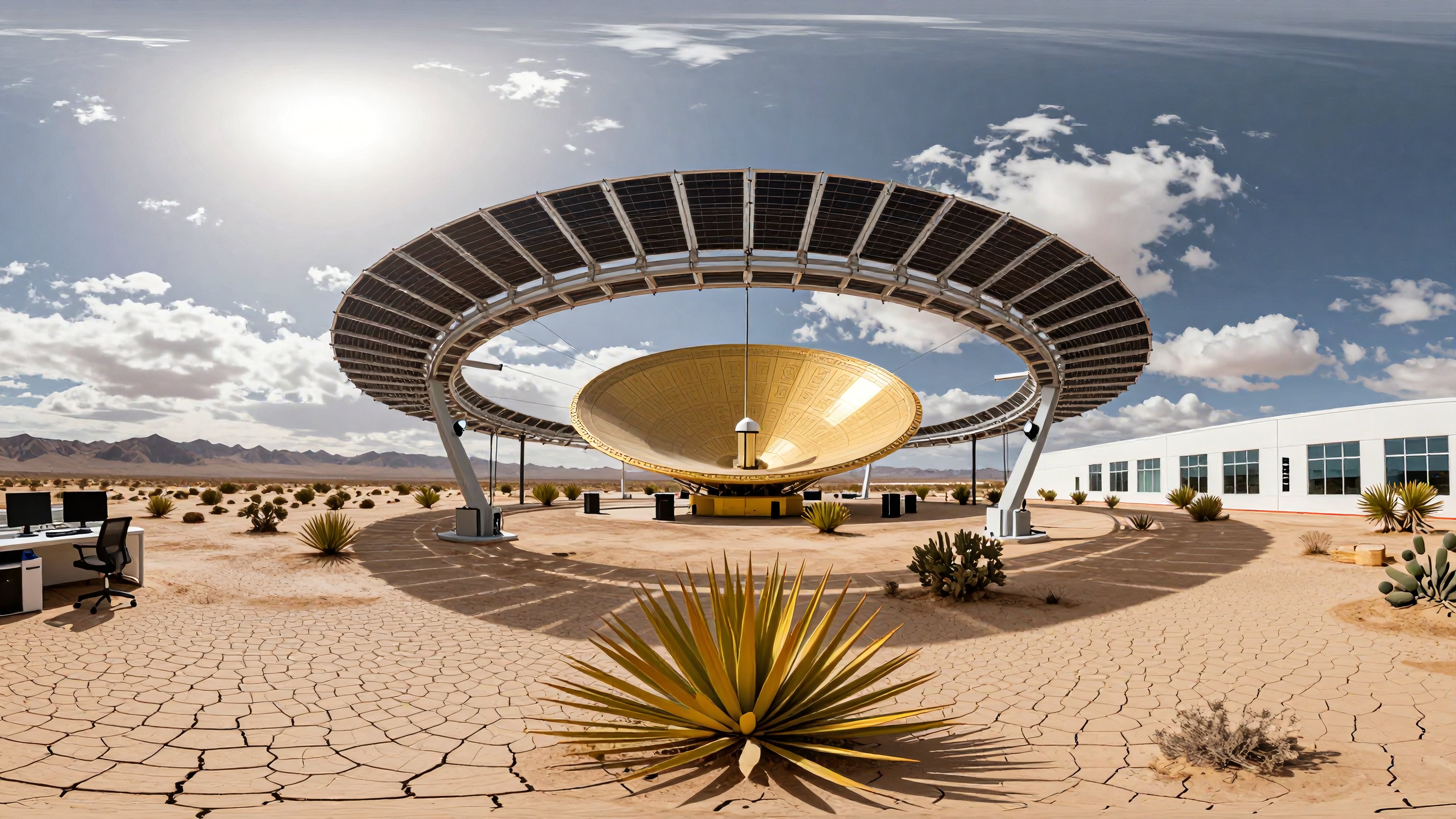 Solar Concentrator Structure in Desert Environment