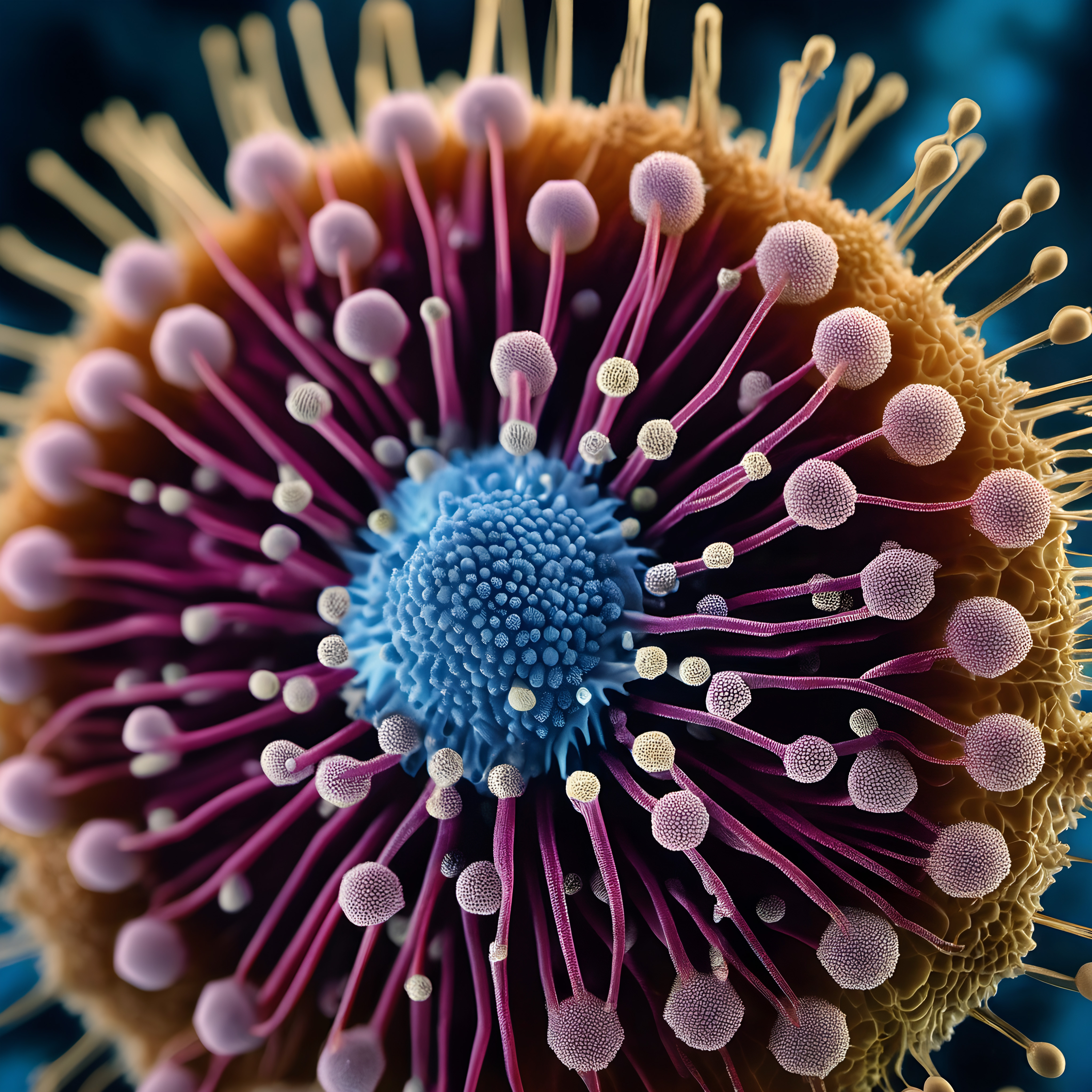 Vibrant Microscopic Virus Structure for Medical Education and Biology Research