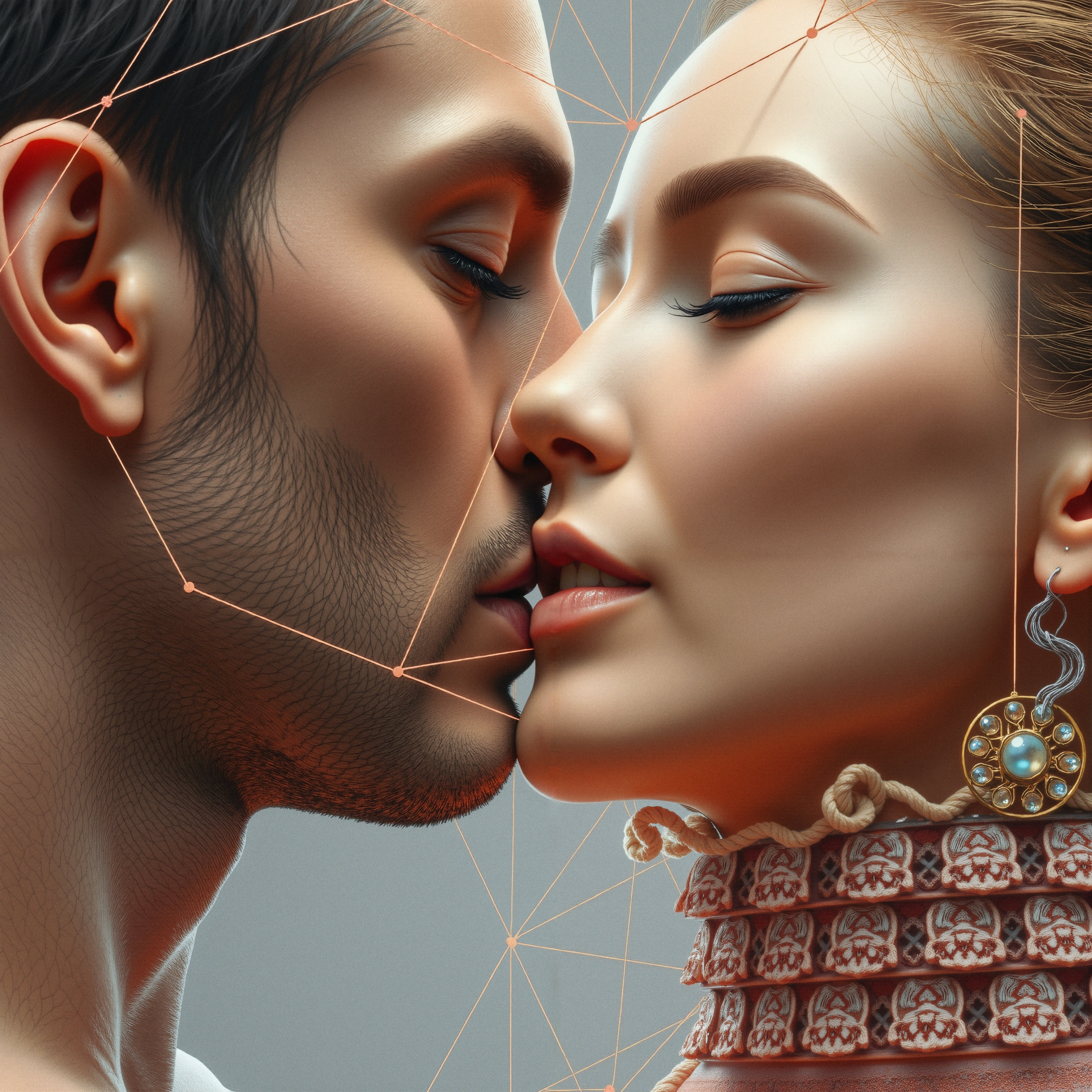 Two People with Facial Hair and Jewelry