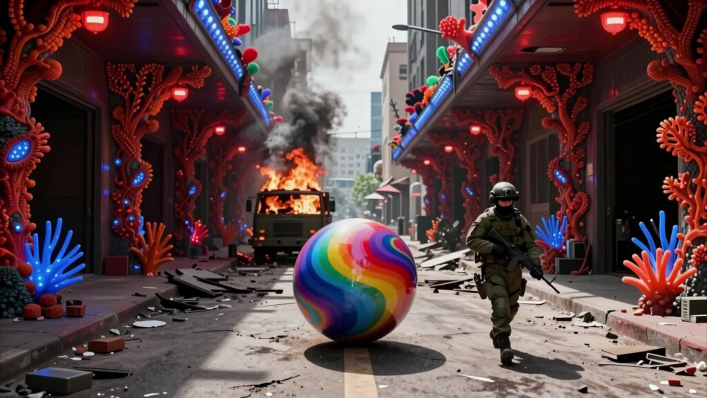Apocalypse Soldiers Chase Rainbow 4K Video