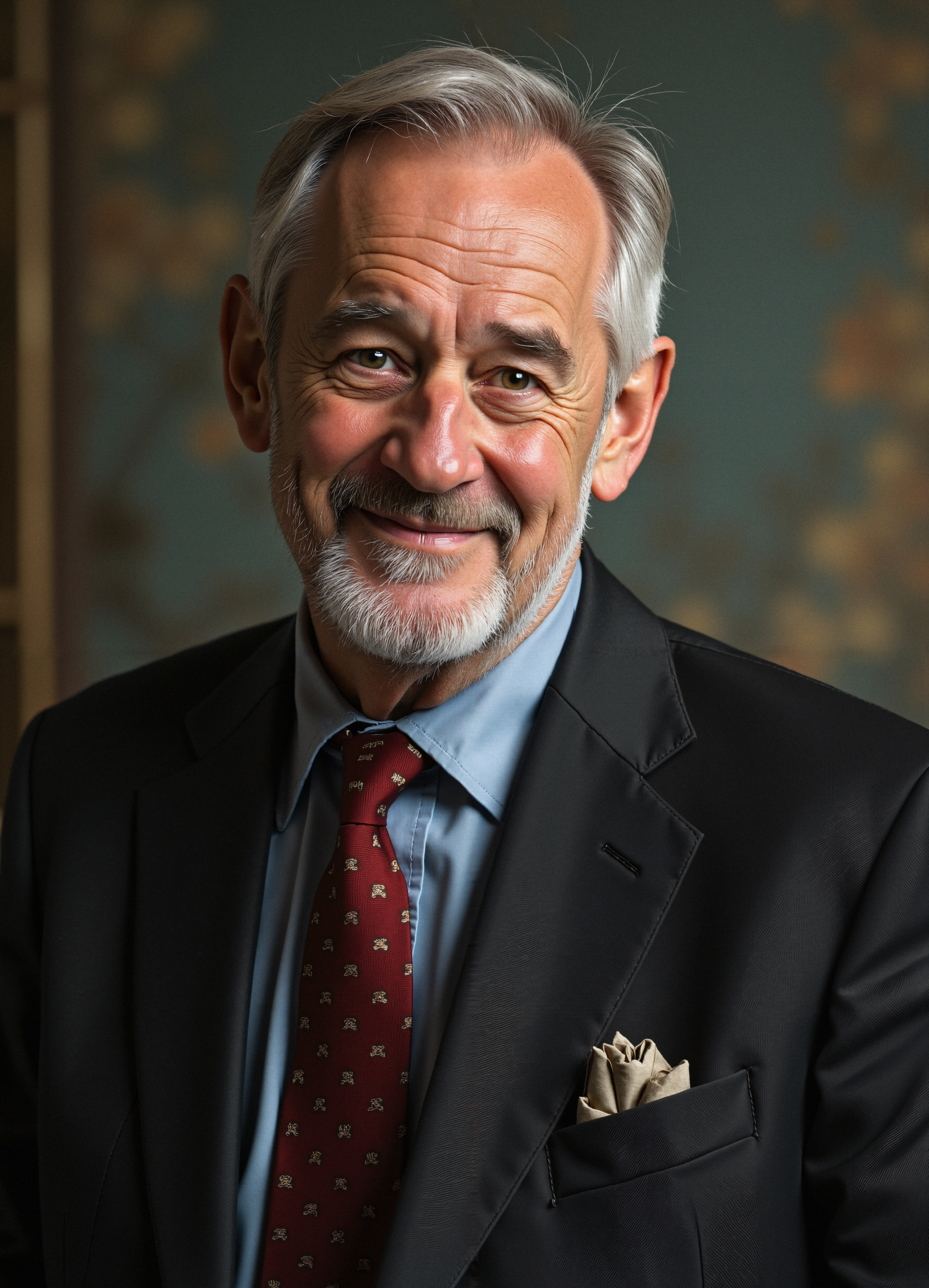Professional Portrait of Senior Businessman in Suit