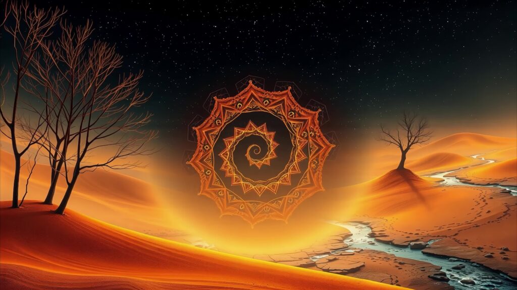 Desert Mandala Under Stars 4K Video