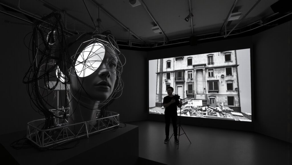 Contemporary Art Installation with Projection Gallery
