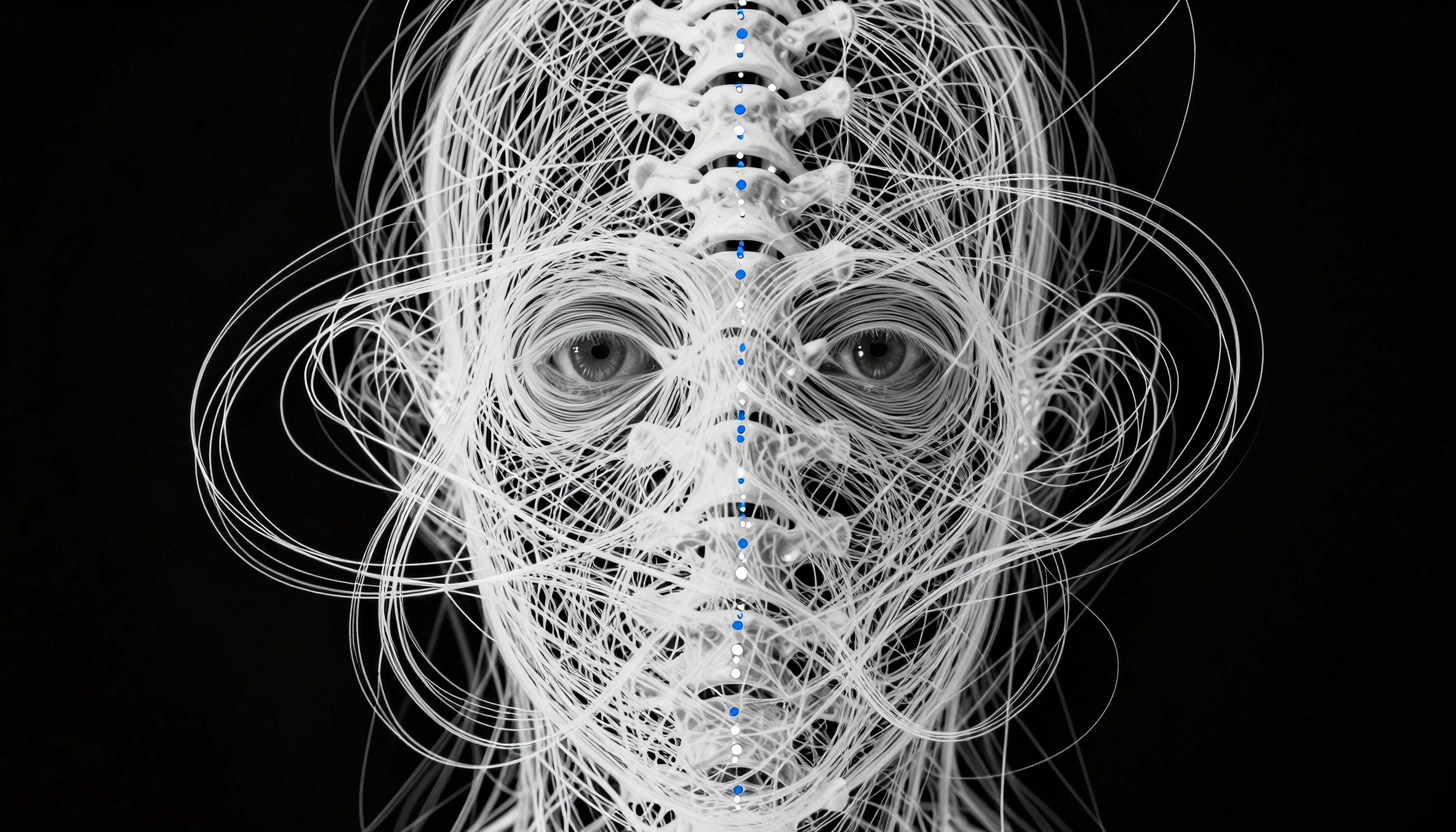 Neural Network Human Head Digital Art