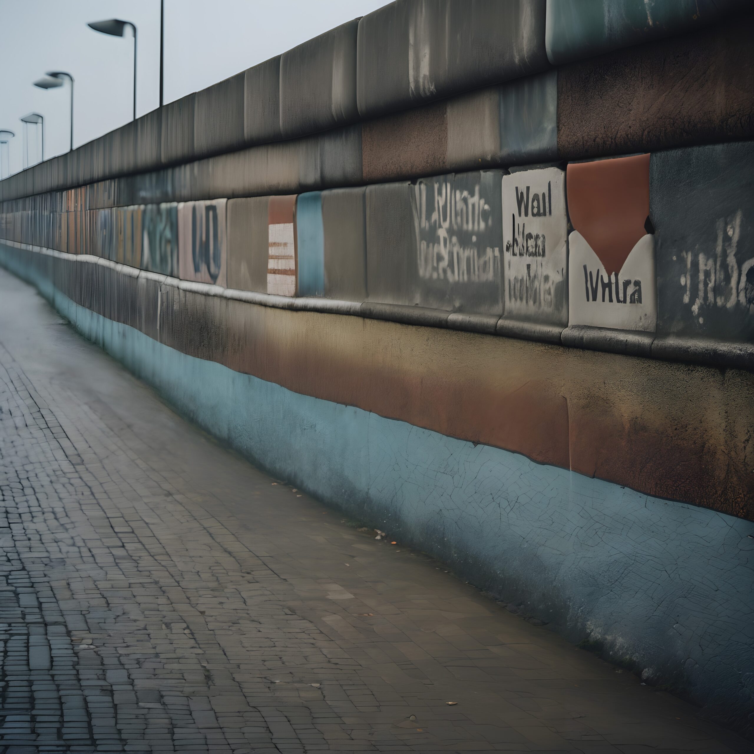 Historic Wall with Colorful Graffiti