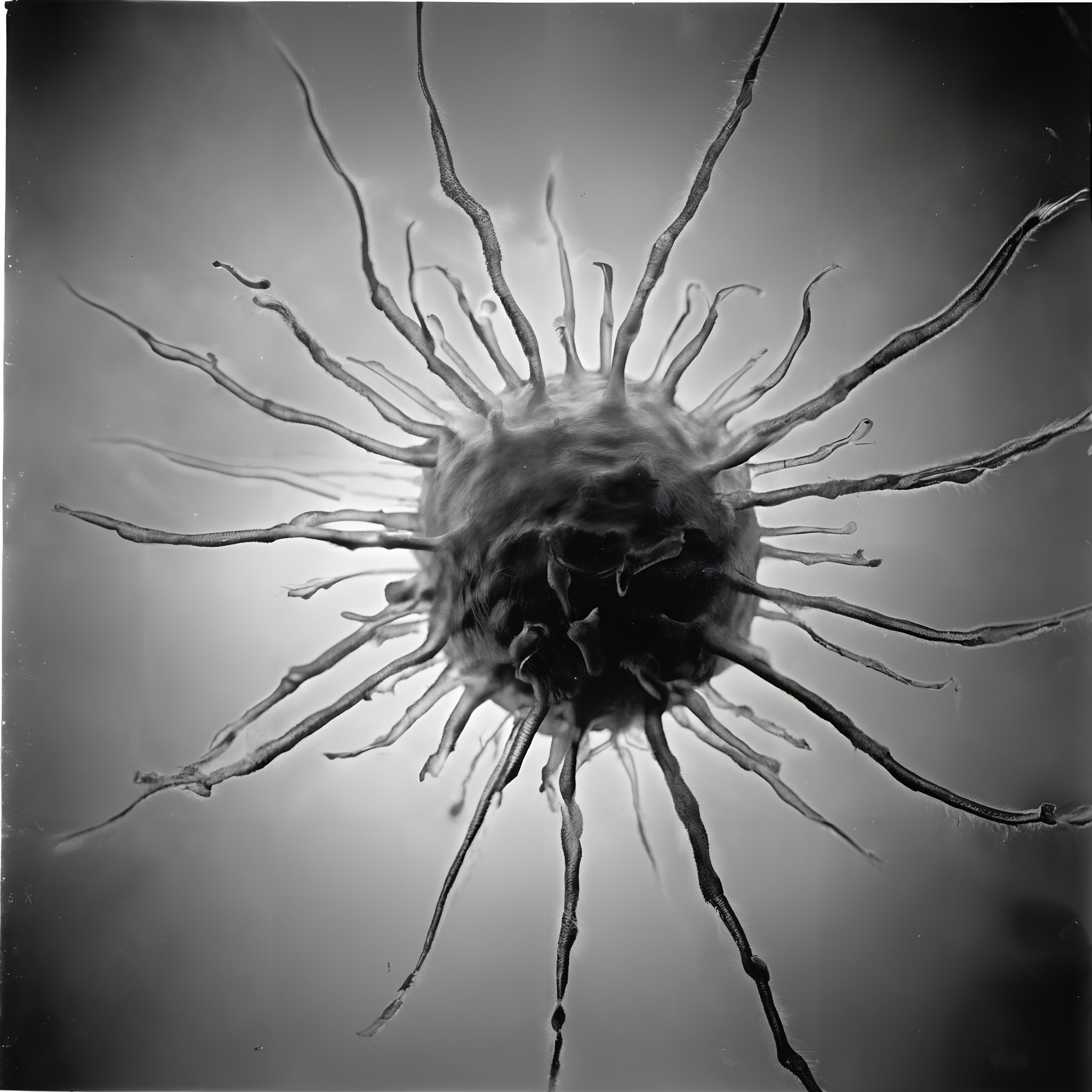 Microscopic View Virus Close-up