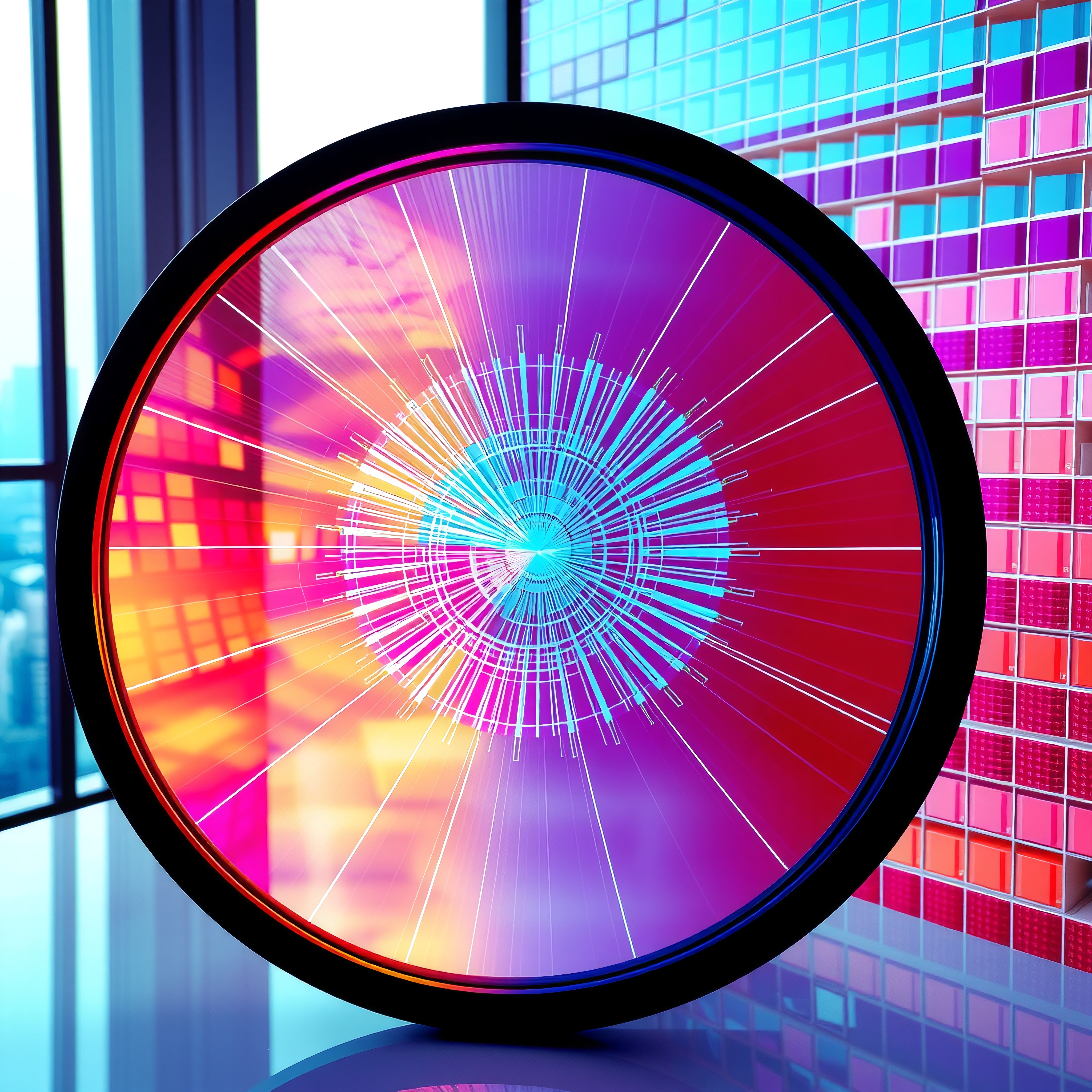 Circular Abstract Digital Display