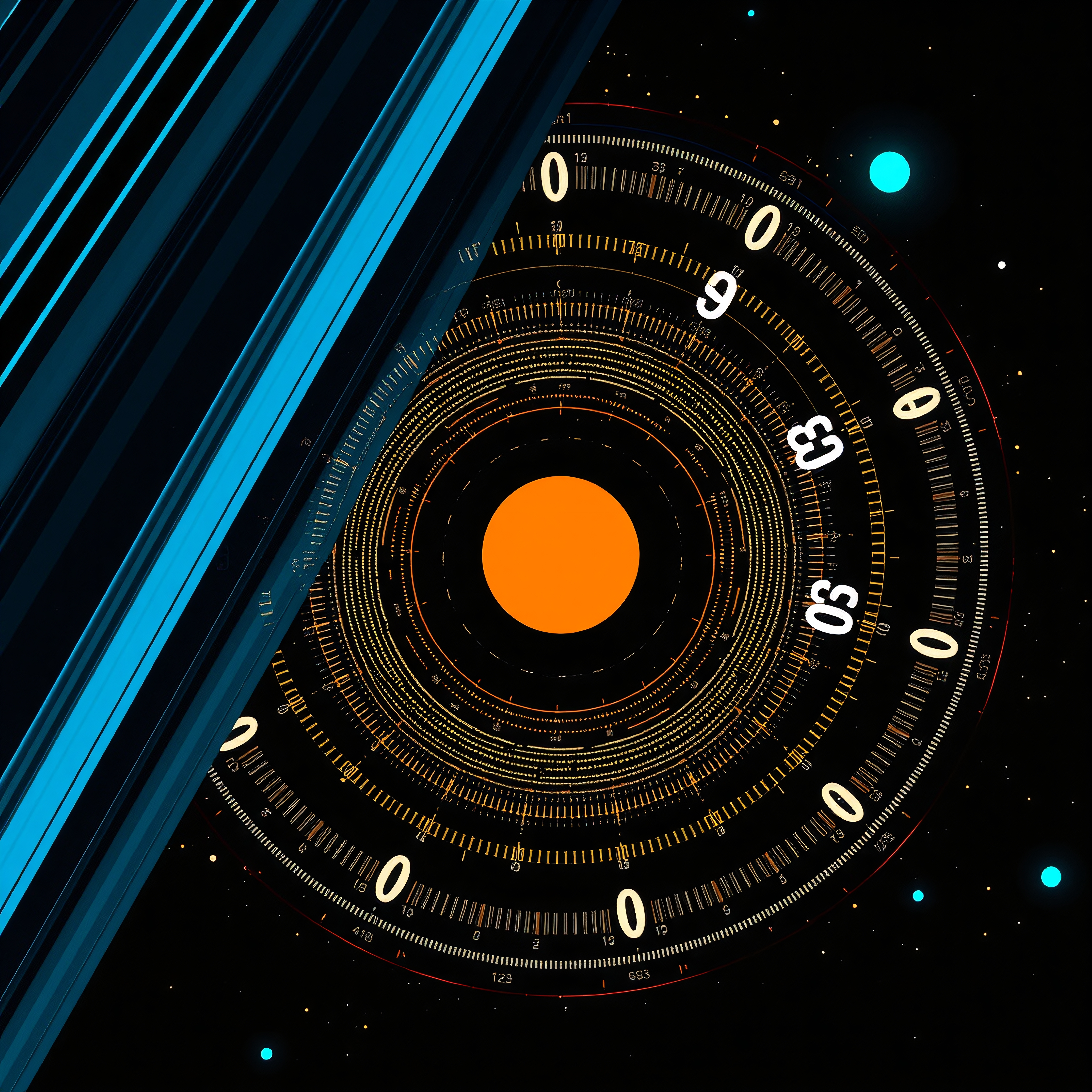 Futuristic Cosmic Clock Mechanism