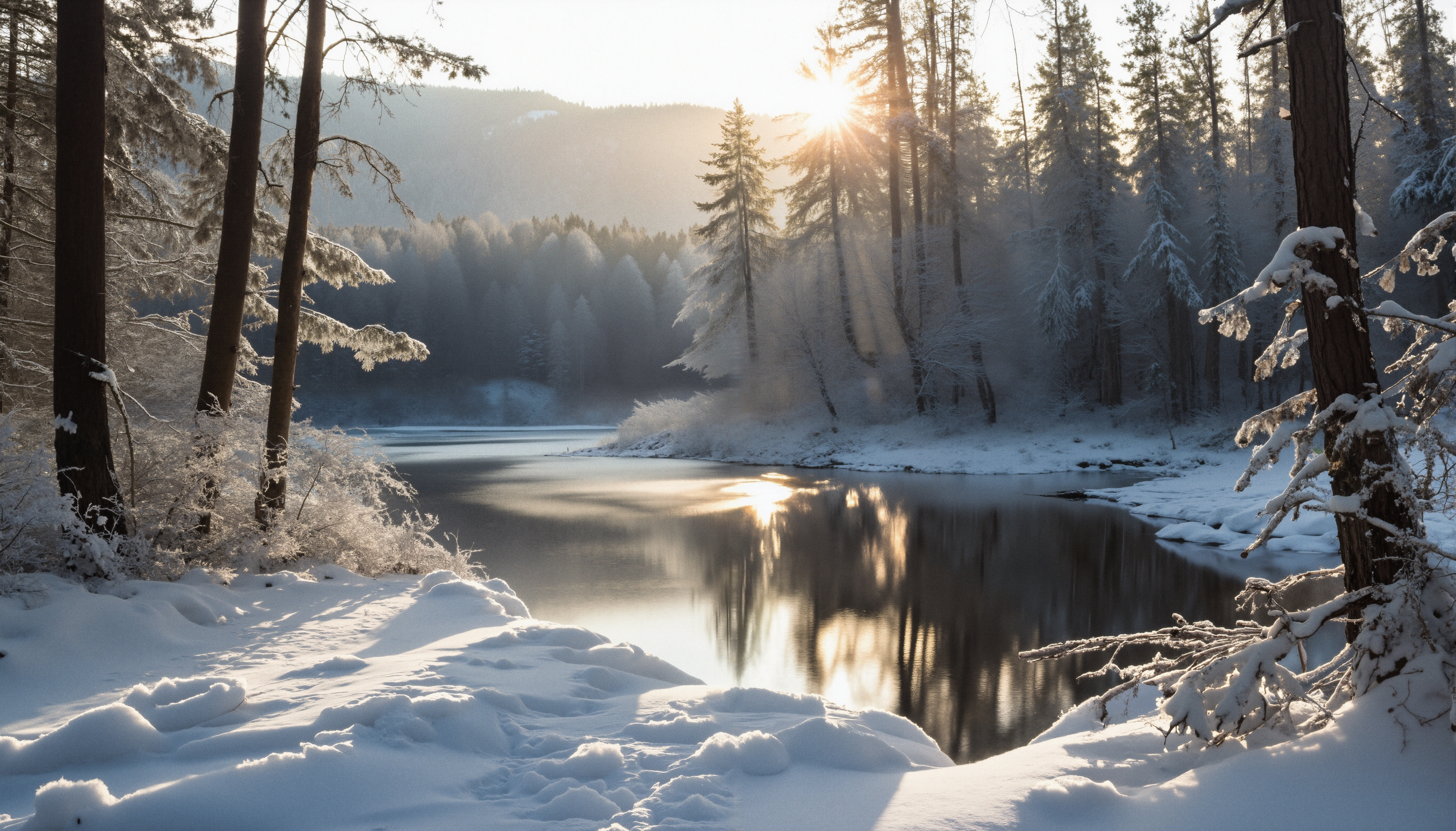 Winter Sunlight Over Snowy River