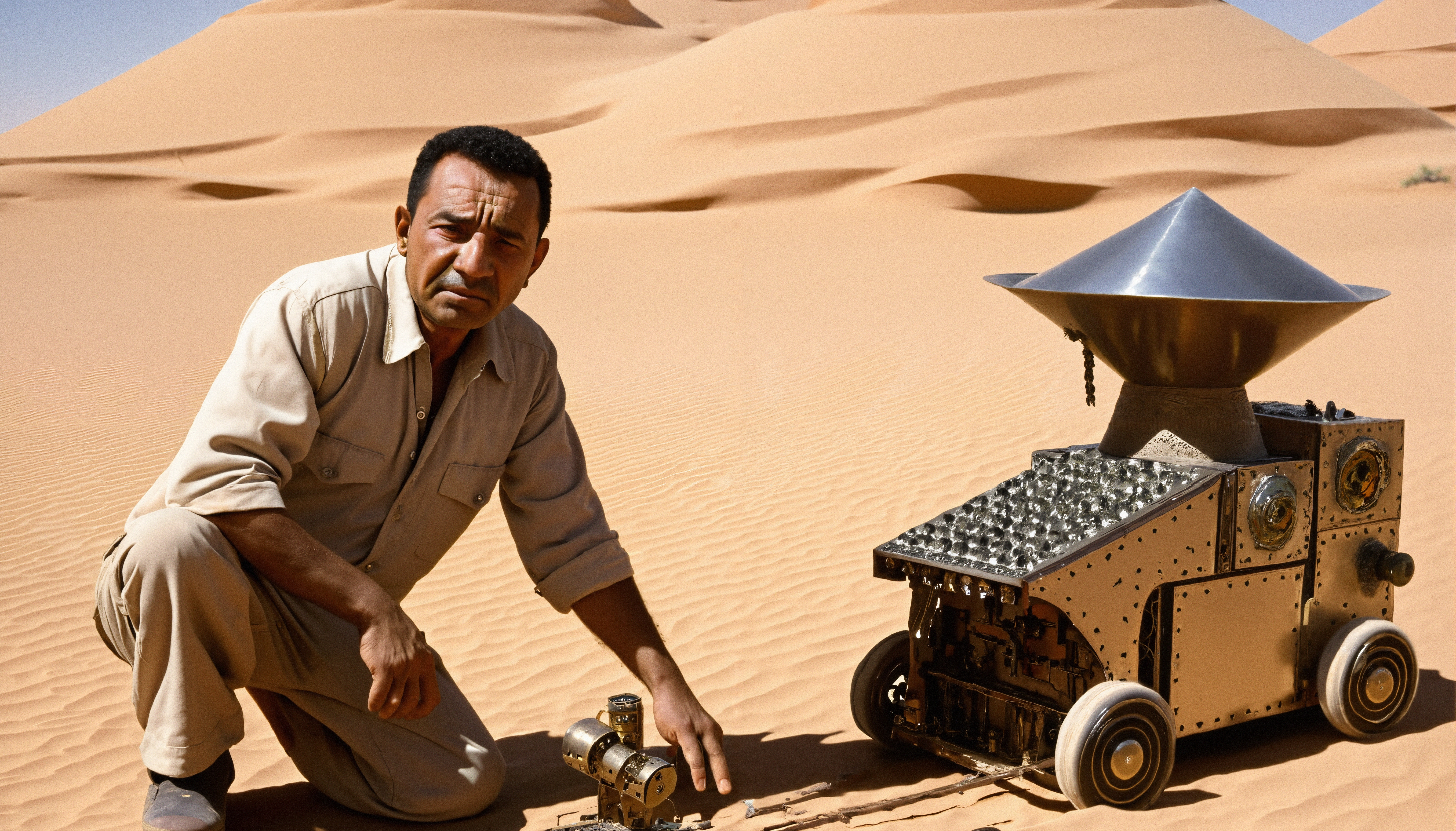 Desert Explorer with Small Robot