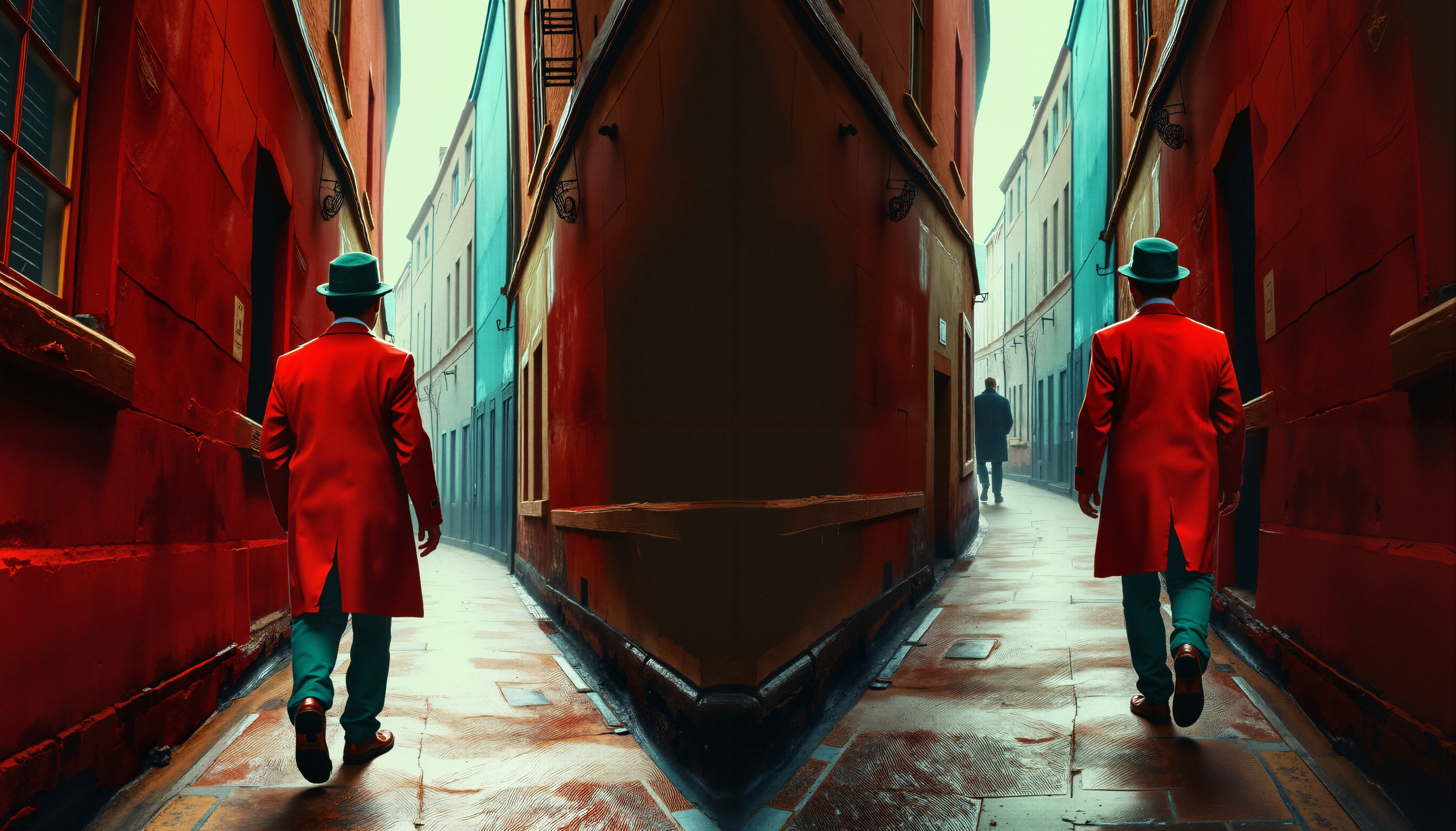 Colorful Alley Mirrored Passages