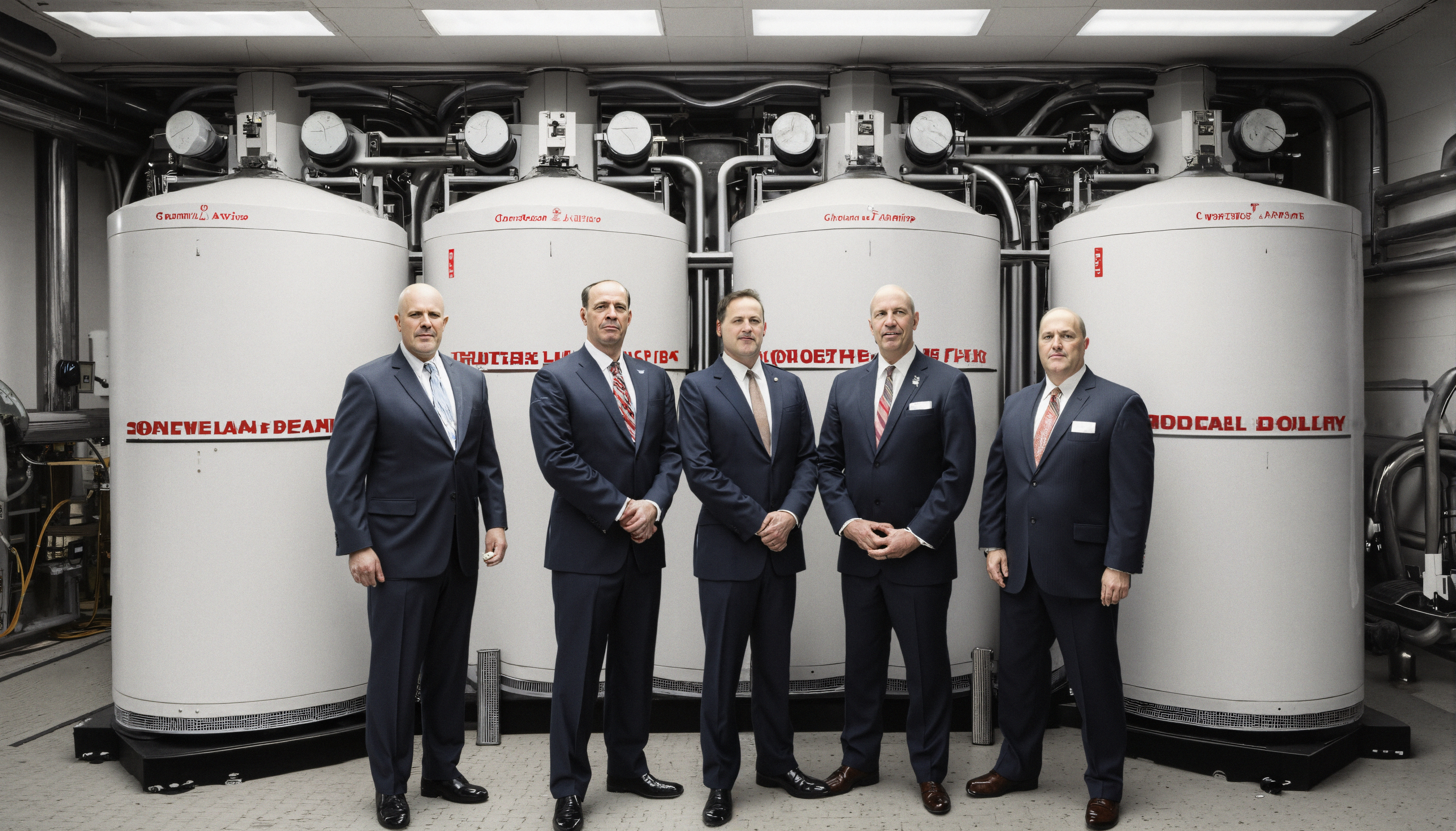 Business Executives in Industrial Setting