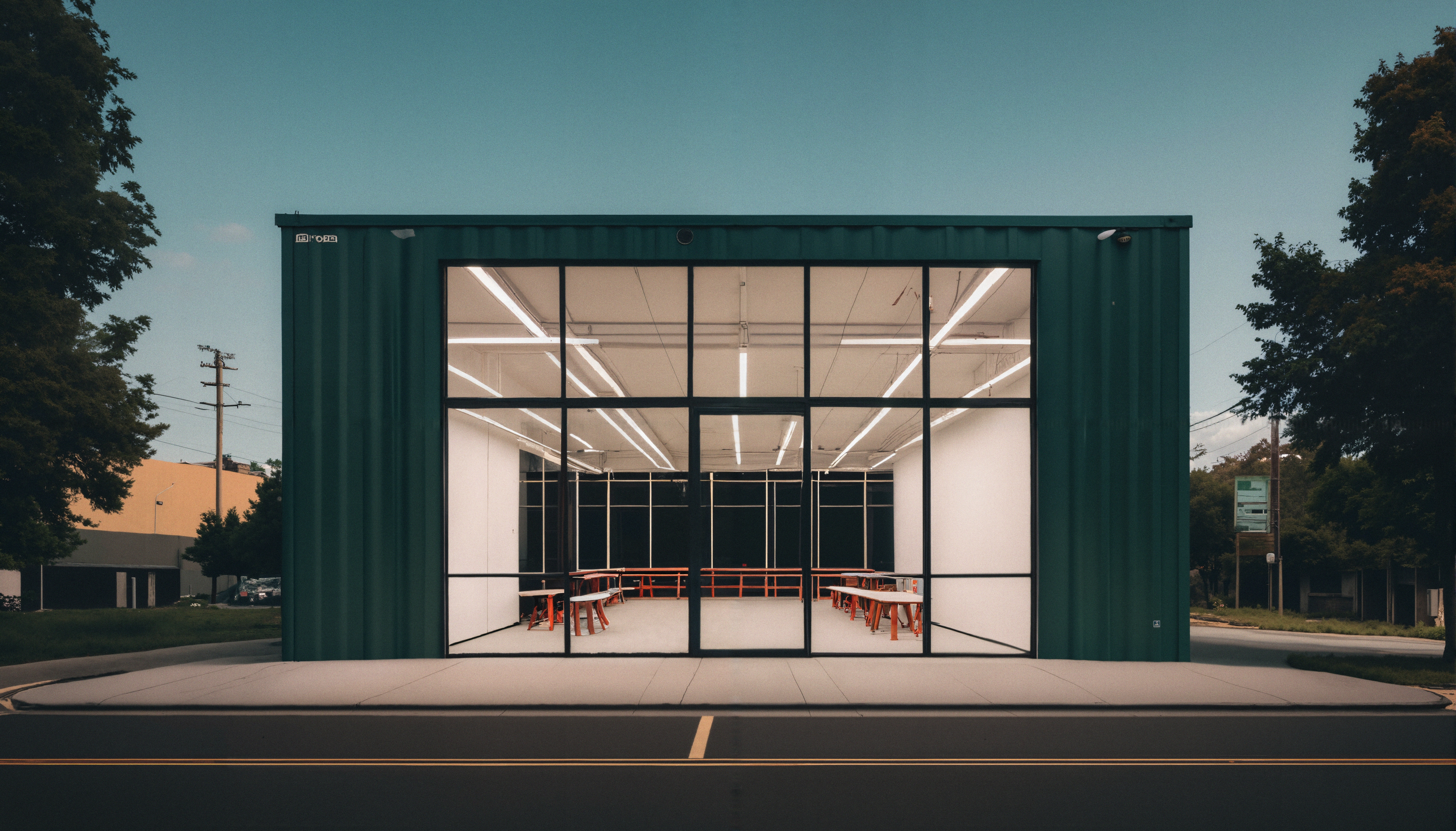Contemporary Glass-Fronted Urban Building