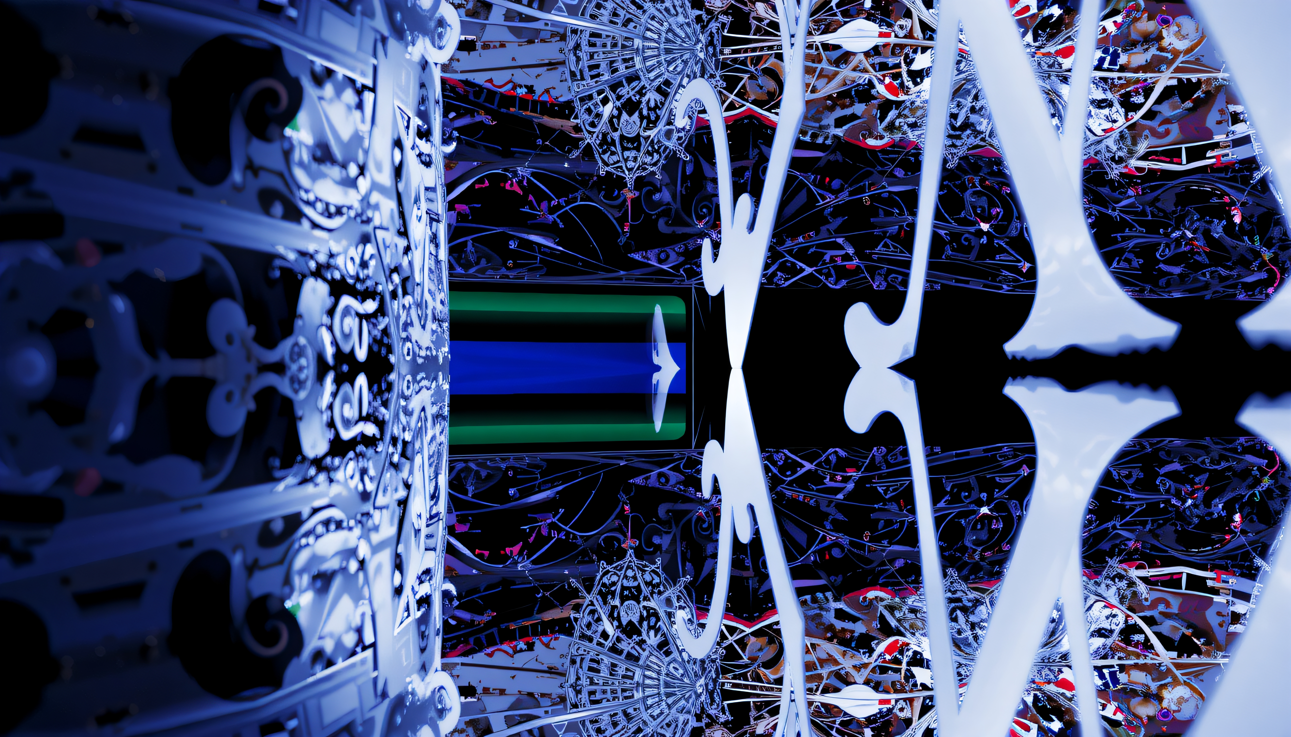 Futuristic Blue Digital Abstraction