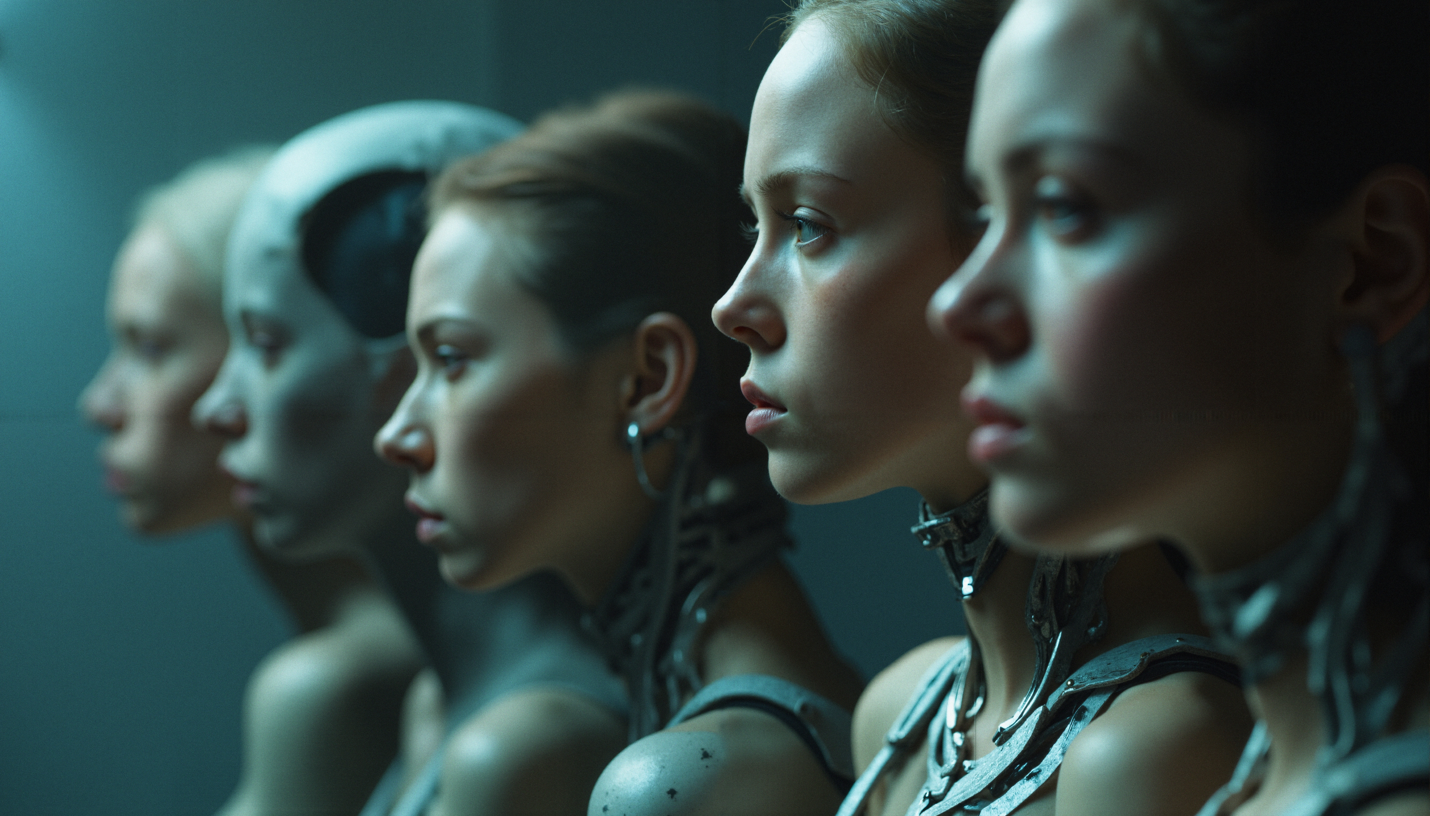 Futuristic Human-Machine Hybrid Lineup