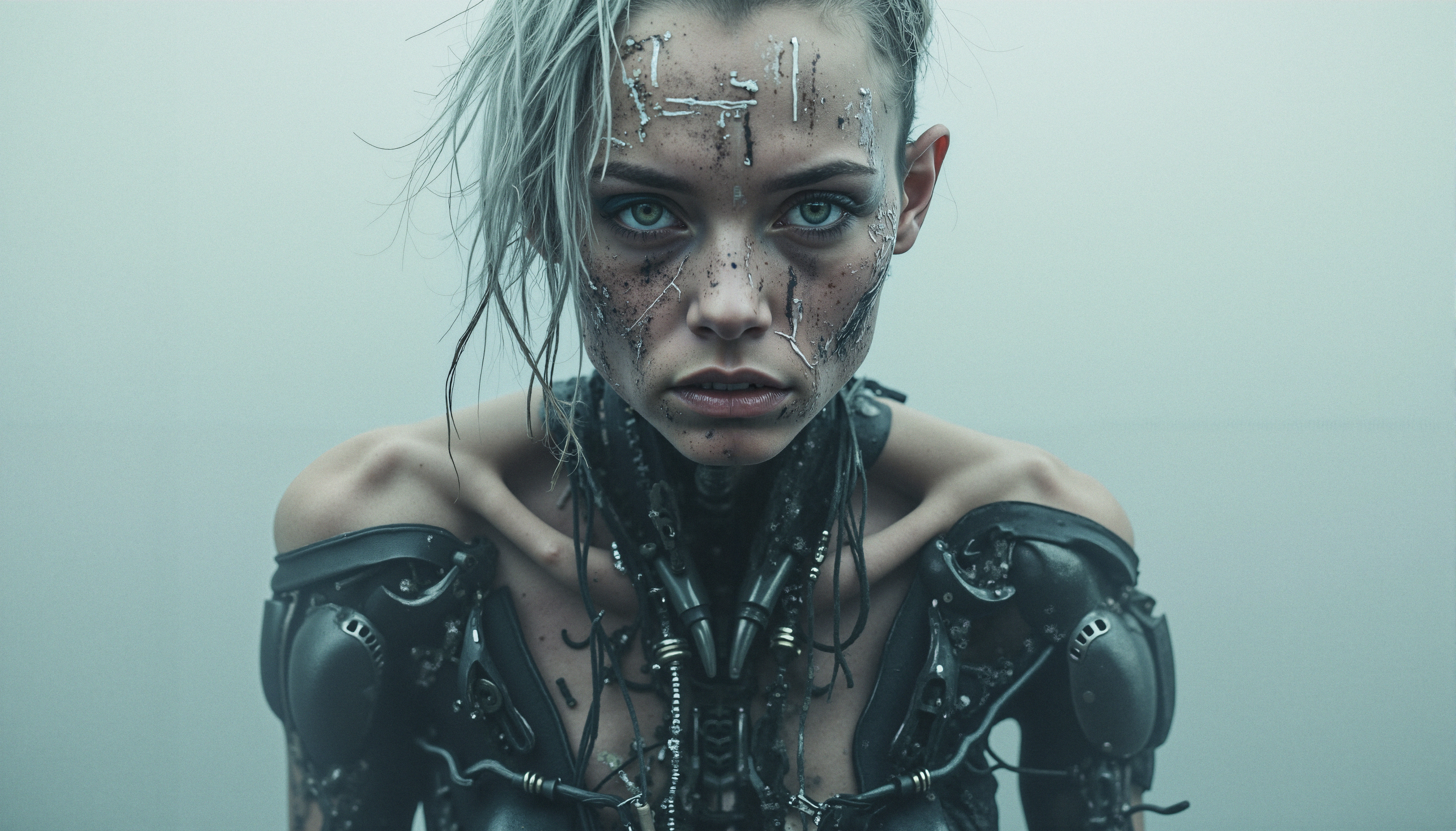 Futuristic Cybernetic Female Portrait