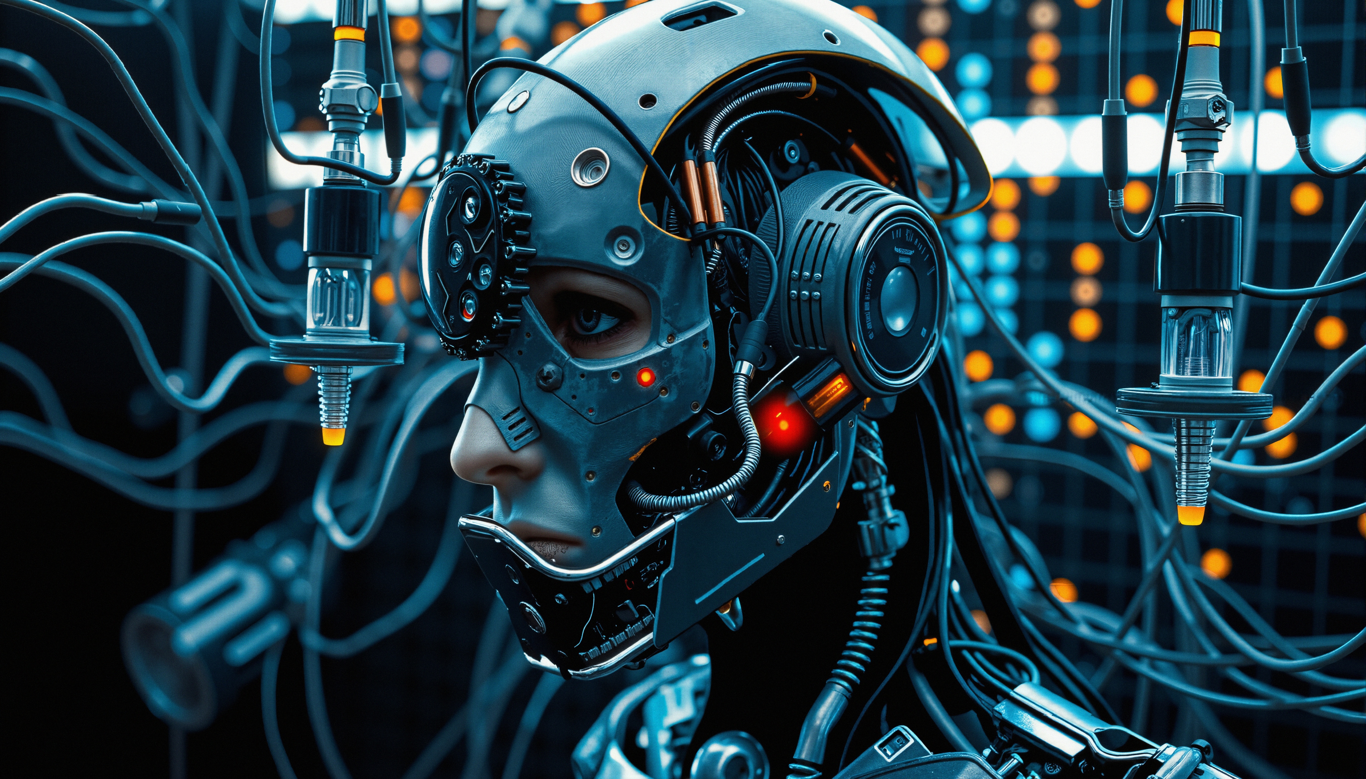 Futuristic Cybernetic Human Machine