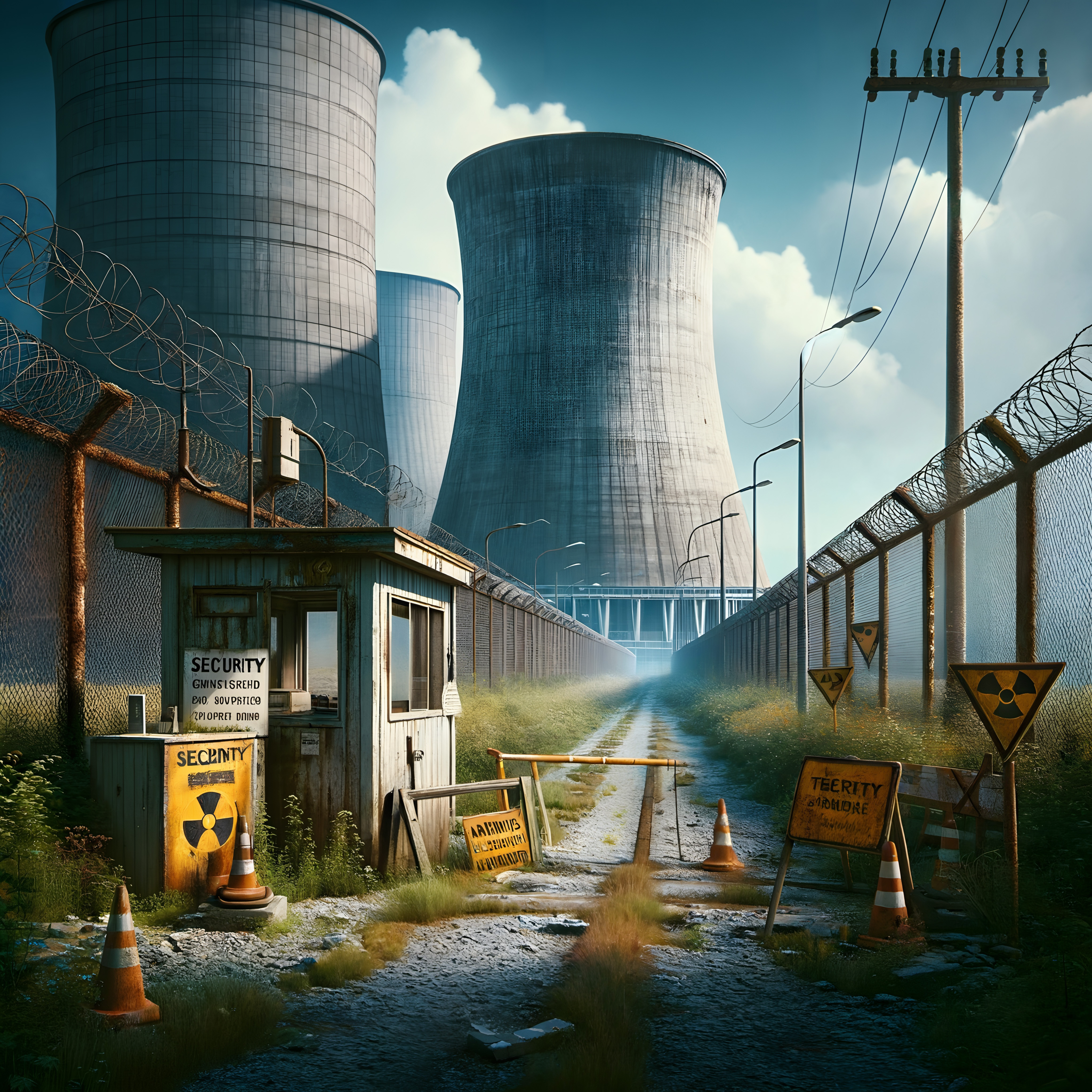 Abandoned Industrial Power Plant Scene