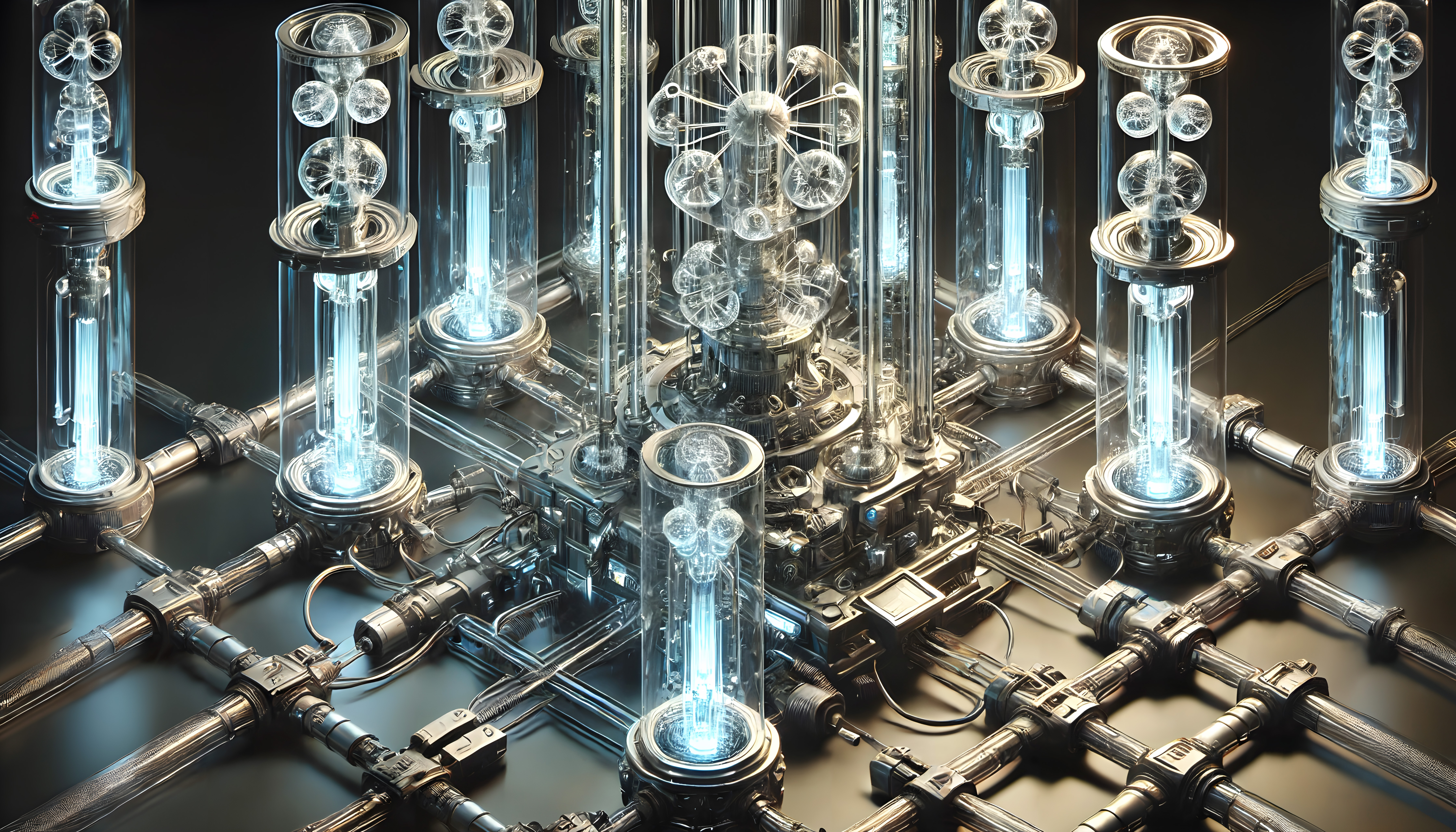Futuristic High-Tech Cylindrical Network
