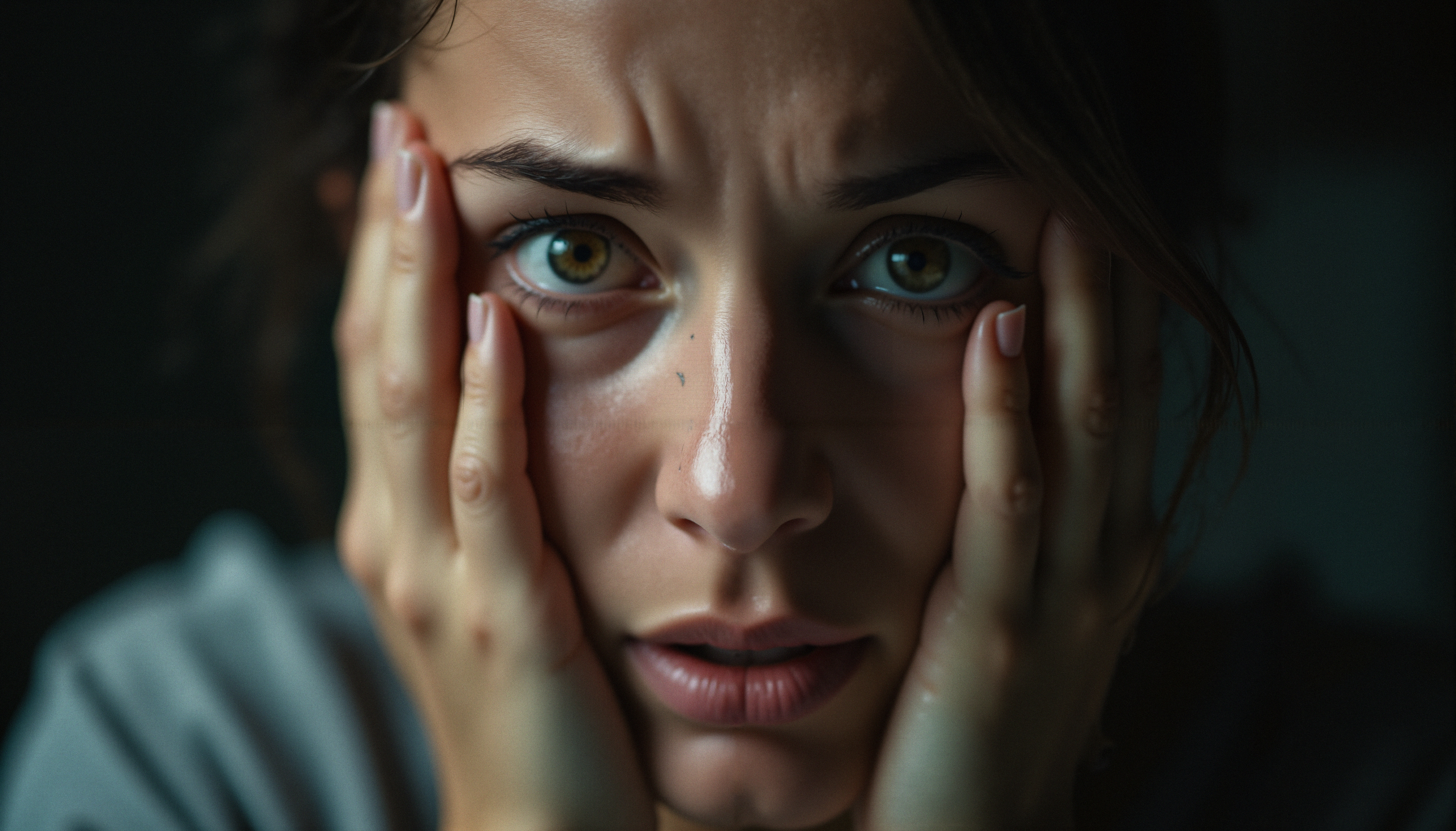 Anxiety Expressed Through Wide Eyes