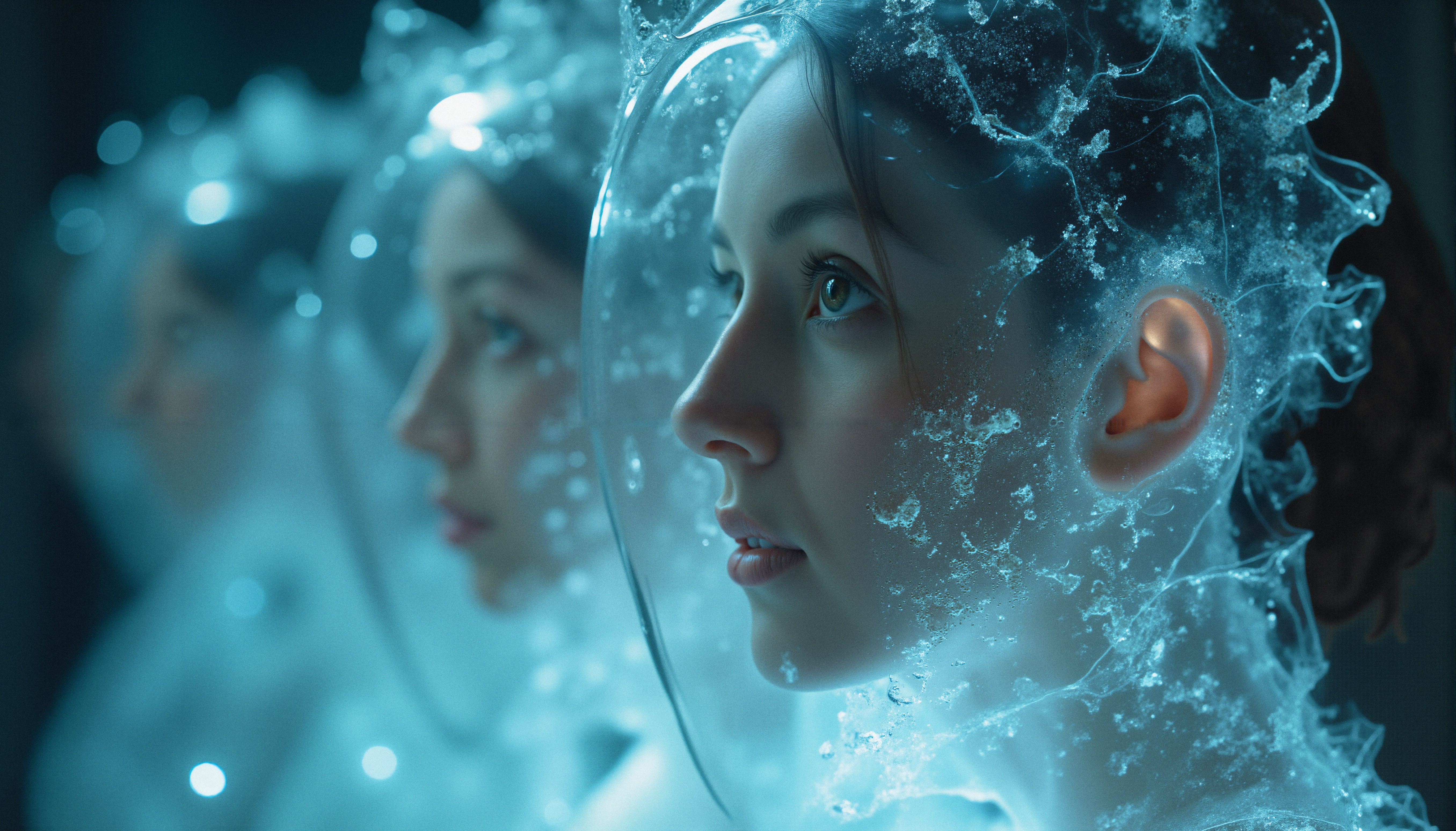 Ethereal Women in Icy Headpieces
