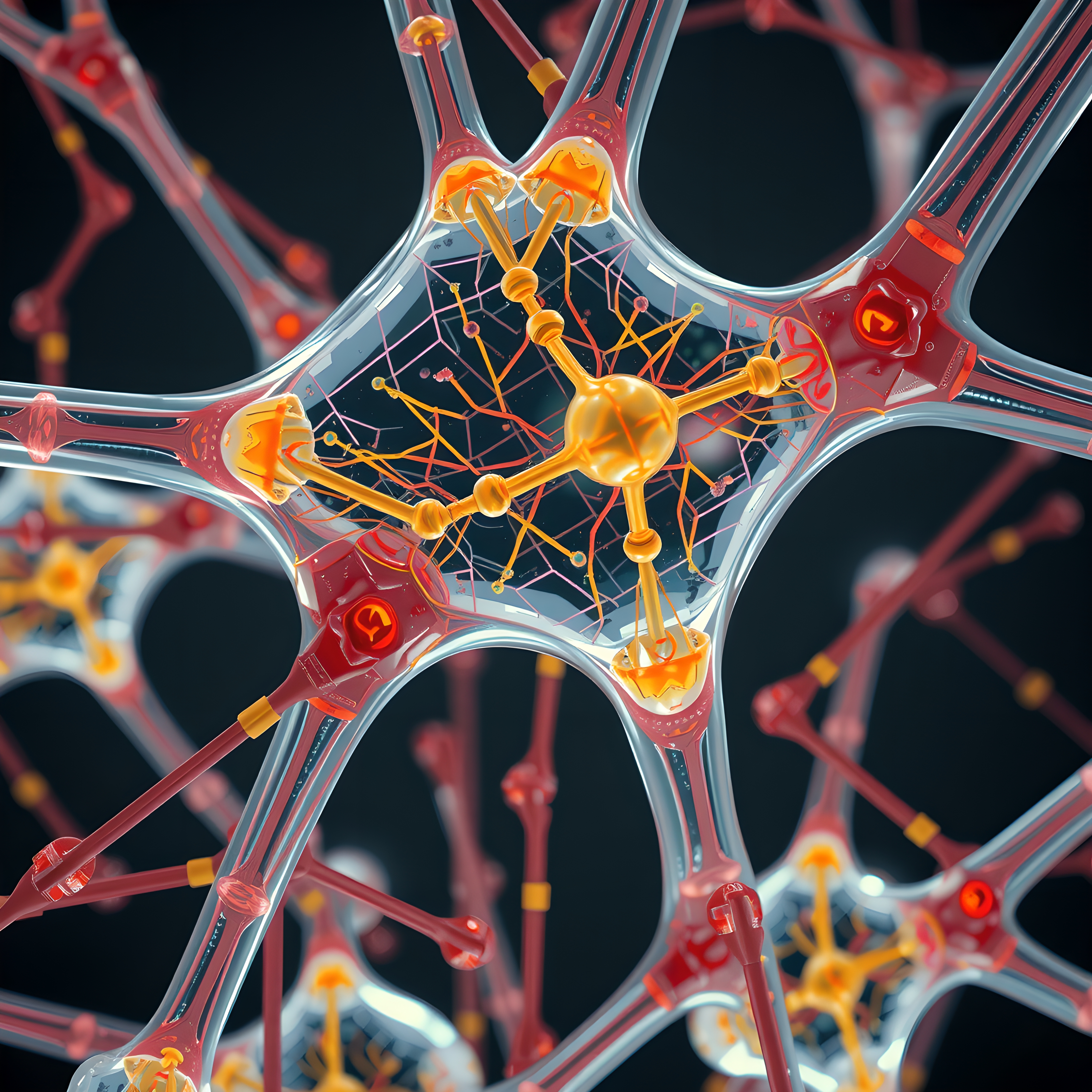 Futuristic Neural Network Visualization