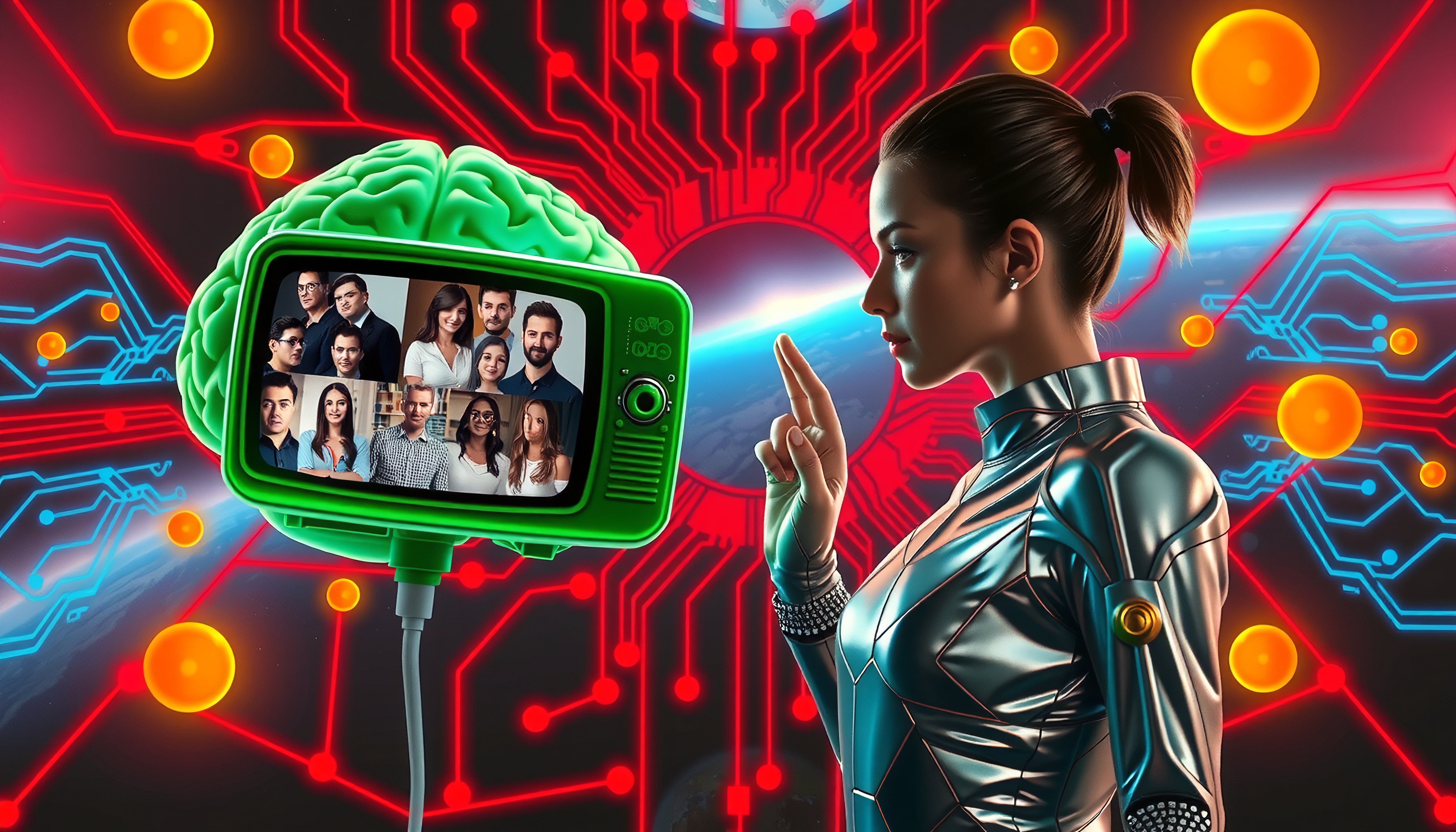 Futuristic Tech Connectivity Interface