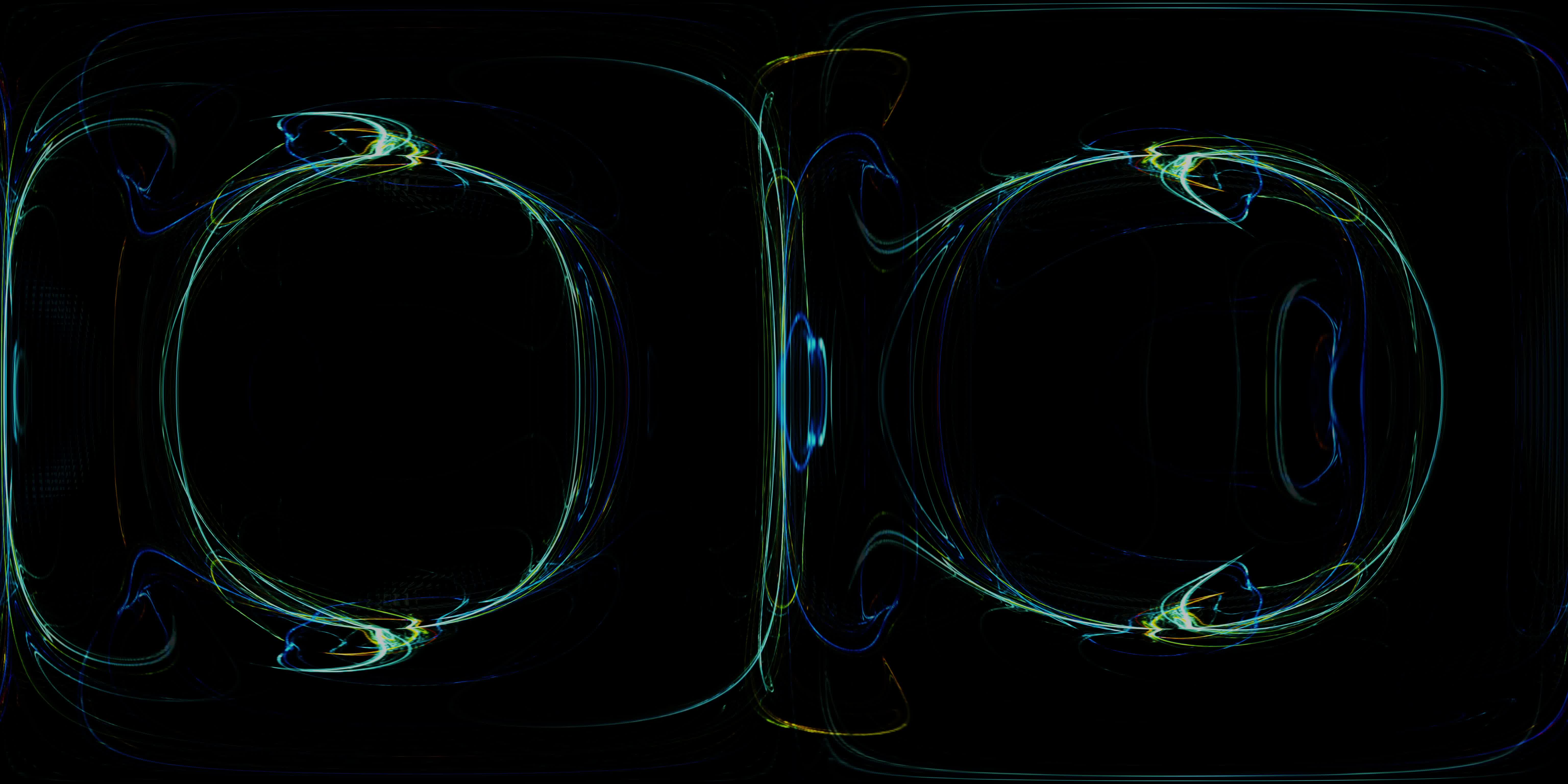 Surreal abstract fractal vortex visuals perfect for meditative 360VR immersive experiences.