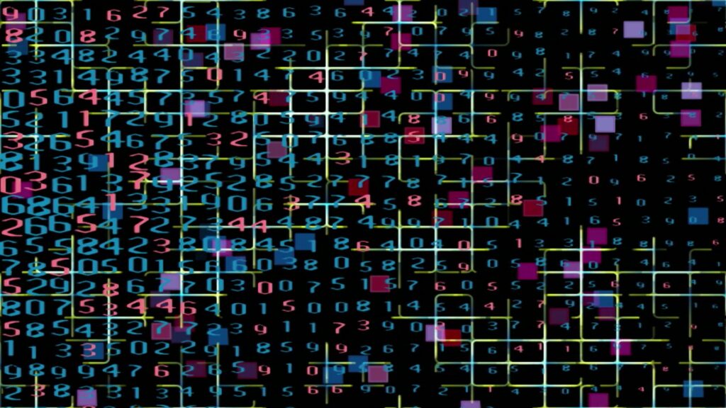 Vibrant Digital Data Chaos Loop