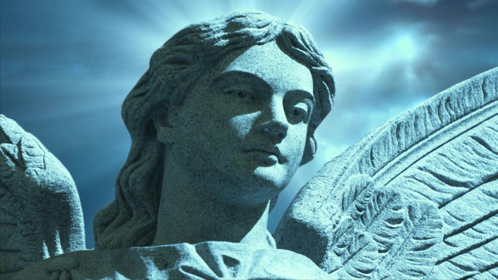 Heavenly Stone Angel Statue 4K Video Loop
