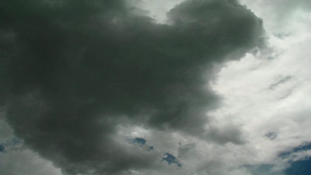 A dramatic video of dark time-lapse storm clouds filling the sky.