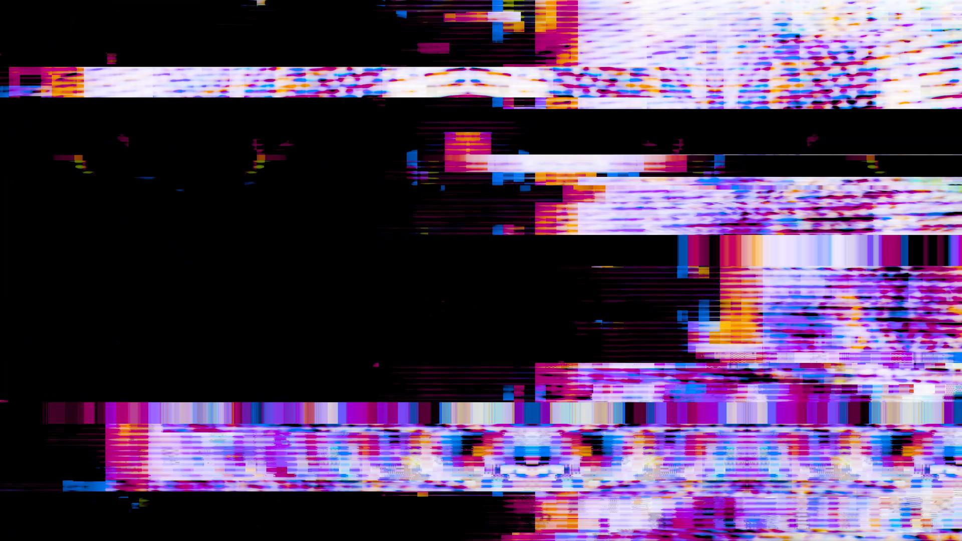 Abstract Digital Noise Visual Effect With Vibrant Pixel Distortion
