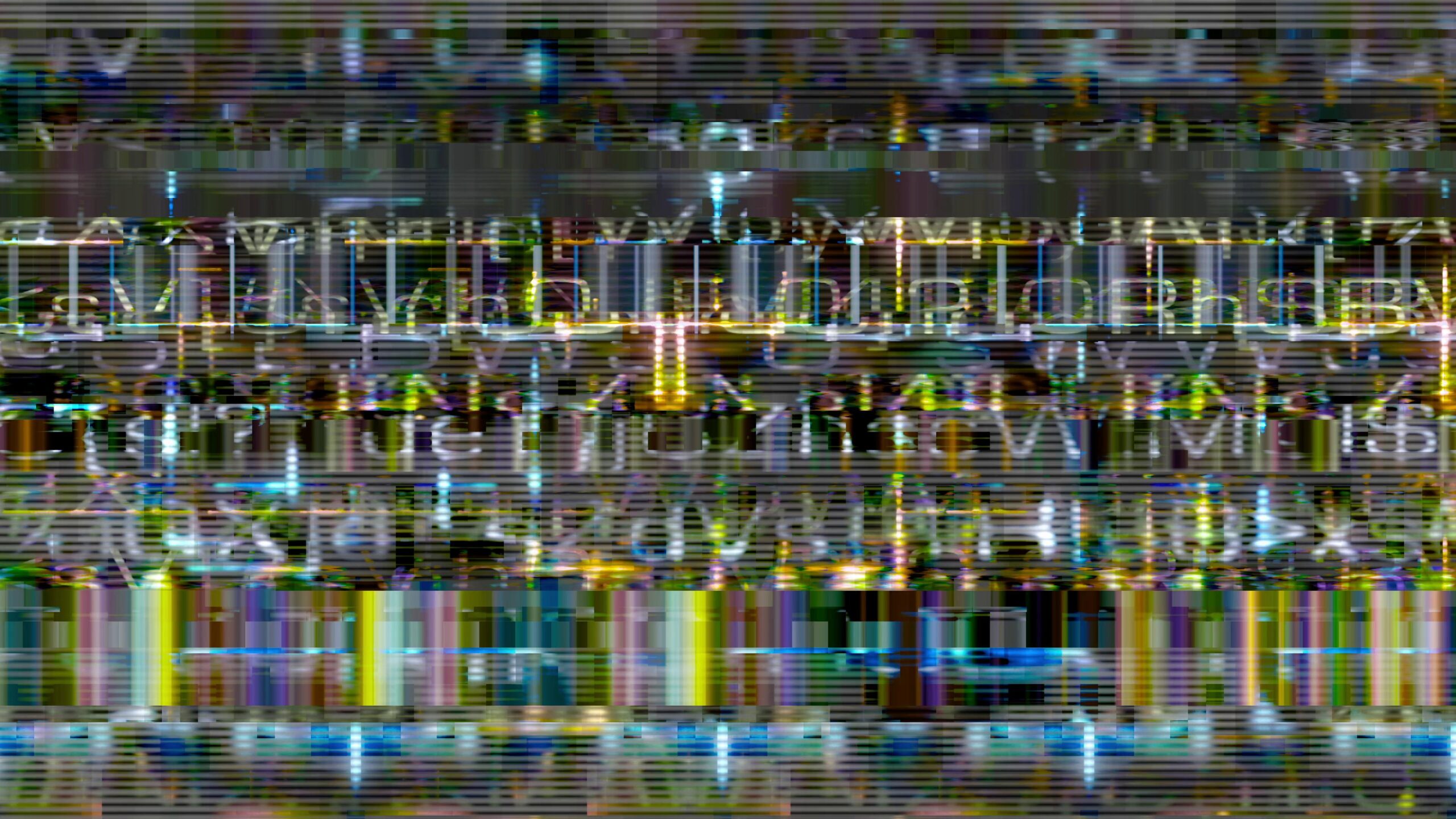 Abstract looping video of colorful glitch art patterns with vibrant bright stripes and digital distortions.