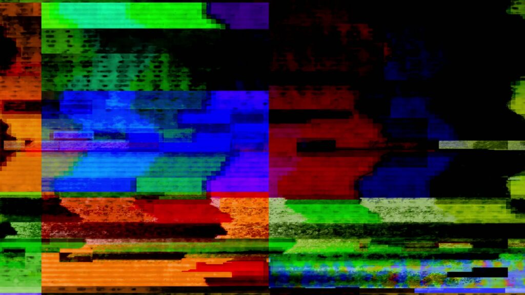 Vibrant Abstract Digital Glitch HD Loop