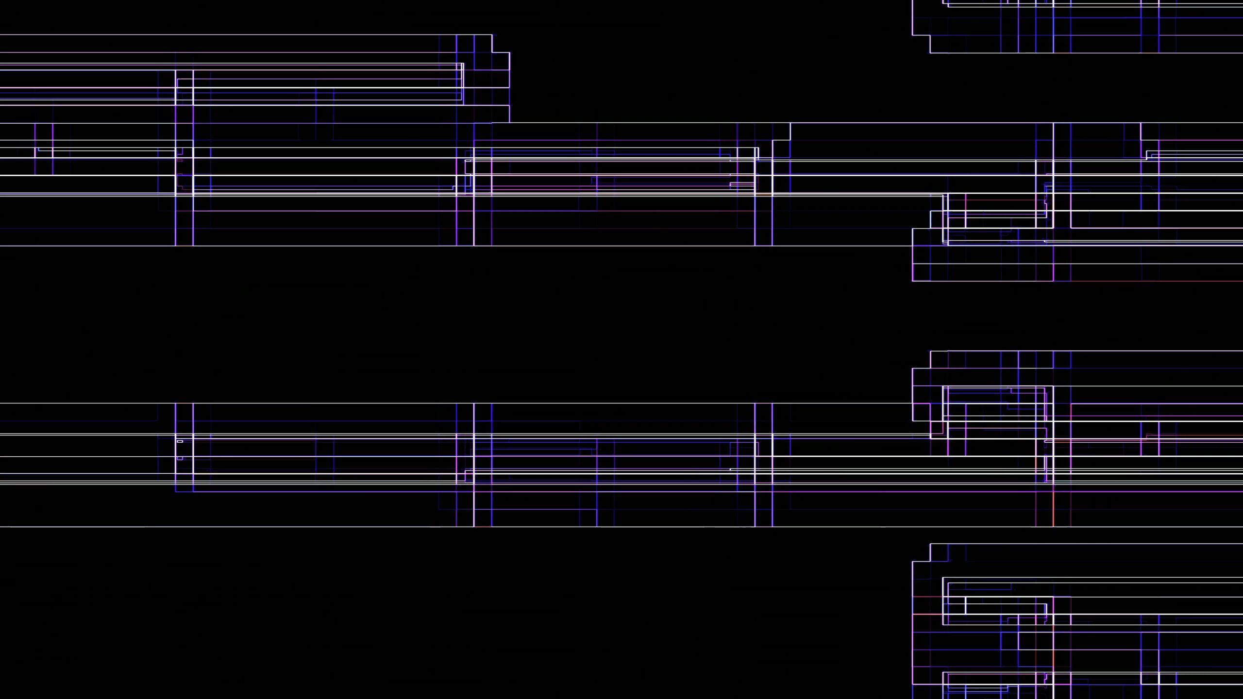 Abstract Digital Lines On Black Background