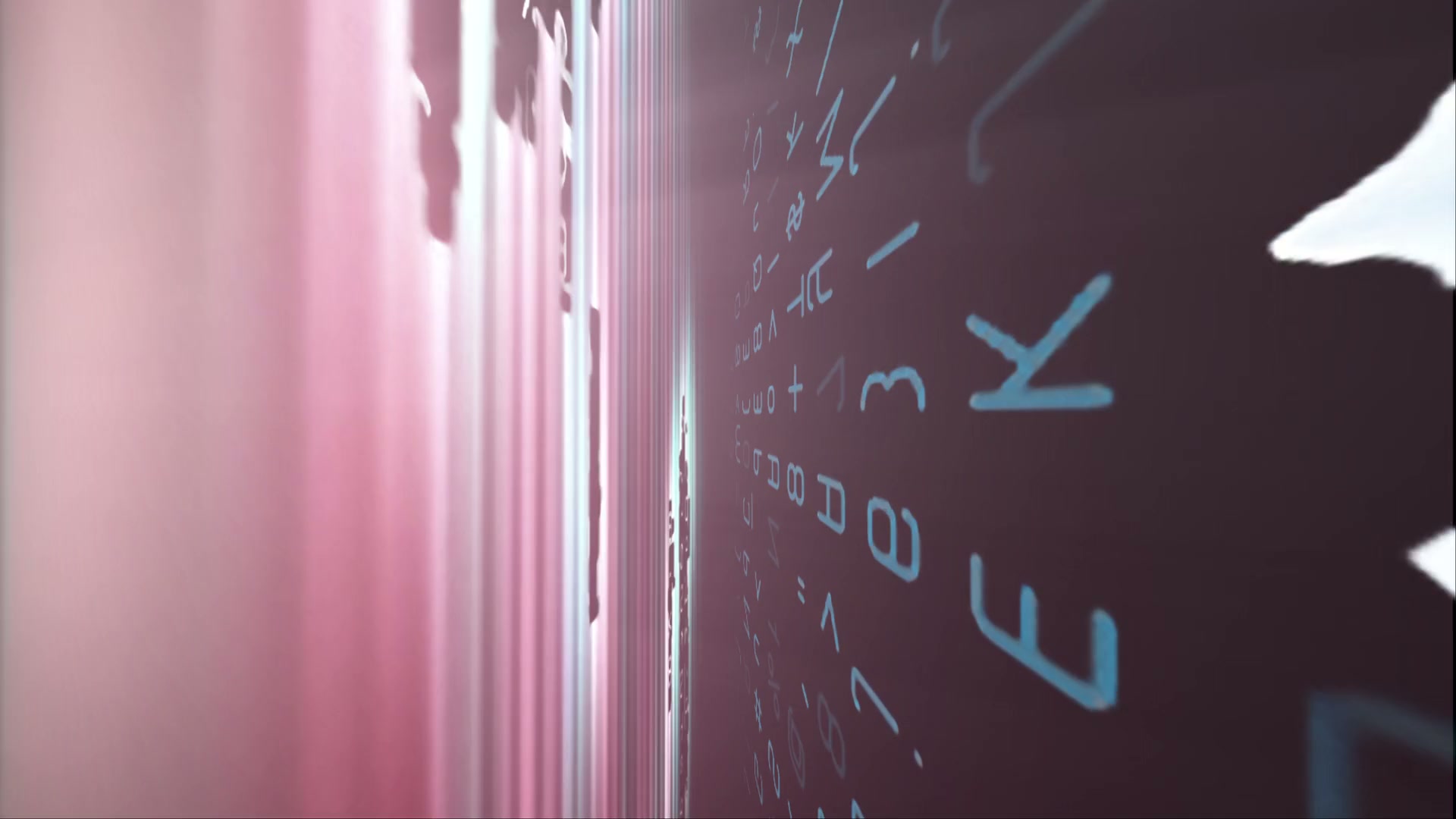 Abstract digital art video loop with futuristic symbols.