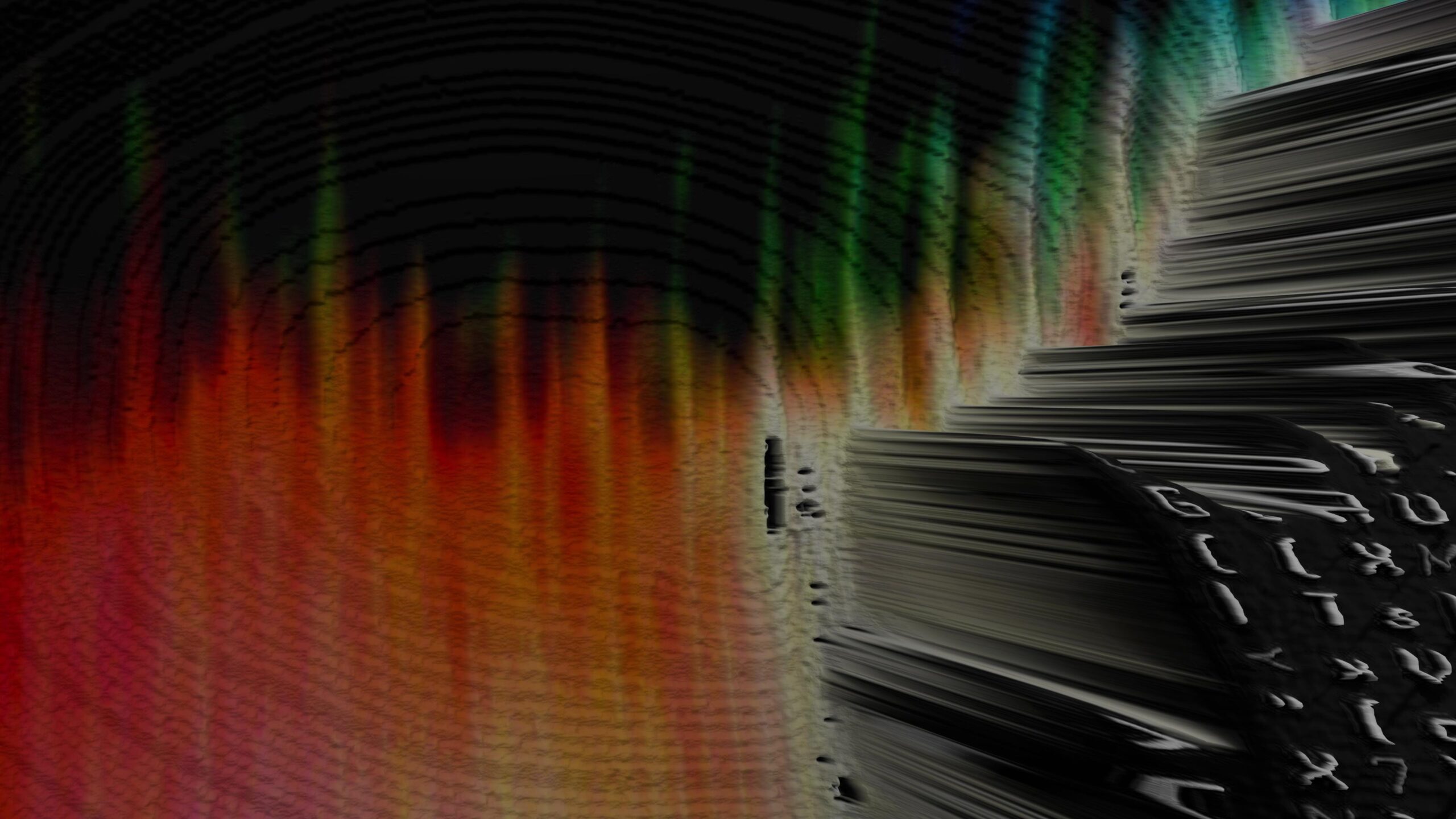 Abstract digital 4K video loop art with vibrant gradient colors and dynamic patterns.