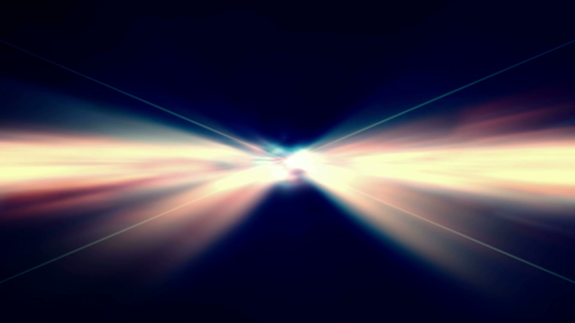 Abstract video loop depicting a prismatic burst of light radiating from the center against a dark background, showcasing dynamic beams and spectrum colors for a futuristic effect.