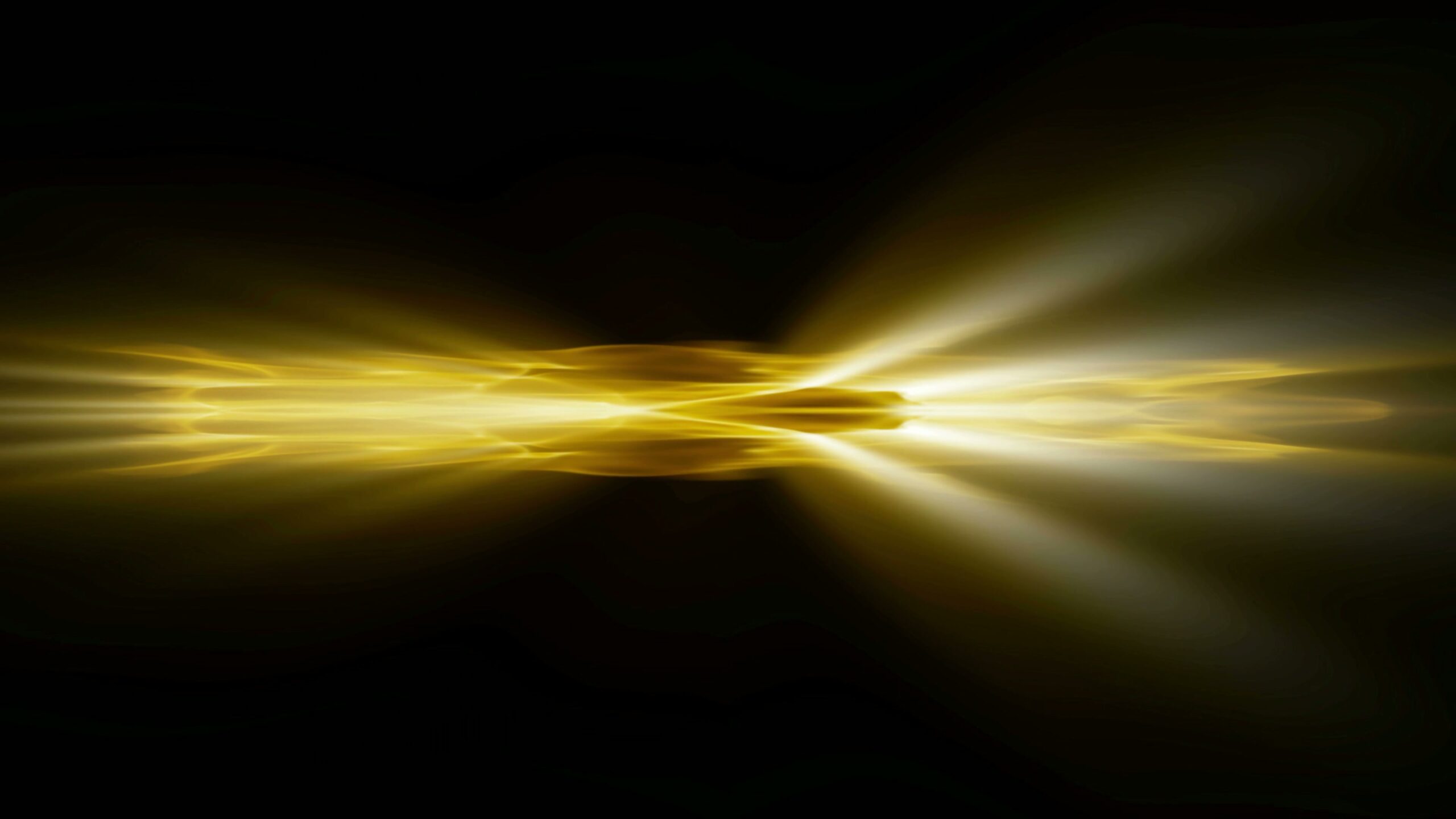 Golden Light Beam in Darkness 4K Video Loop