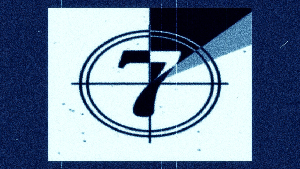 A classic animated film countdown with the numbers displayed at its center.