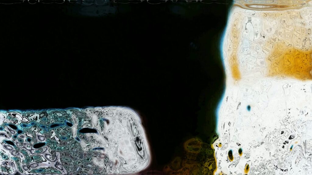 Abstract vintage film leader with flickering and distortion patterns, video loop.