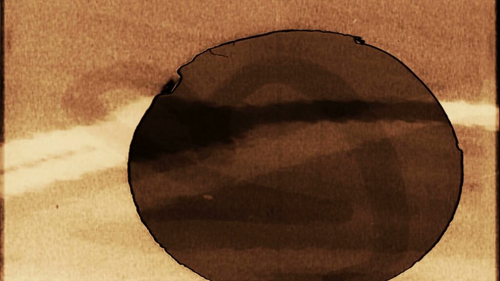 Flickering Sepia Film Leader Video Loop
