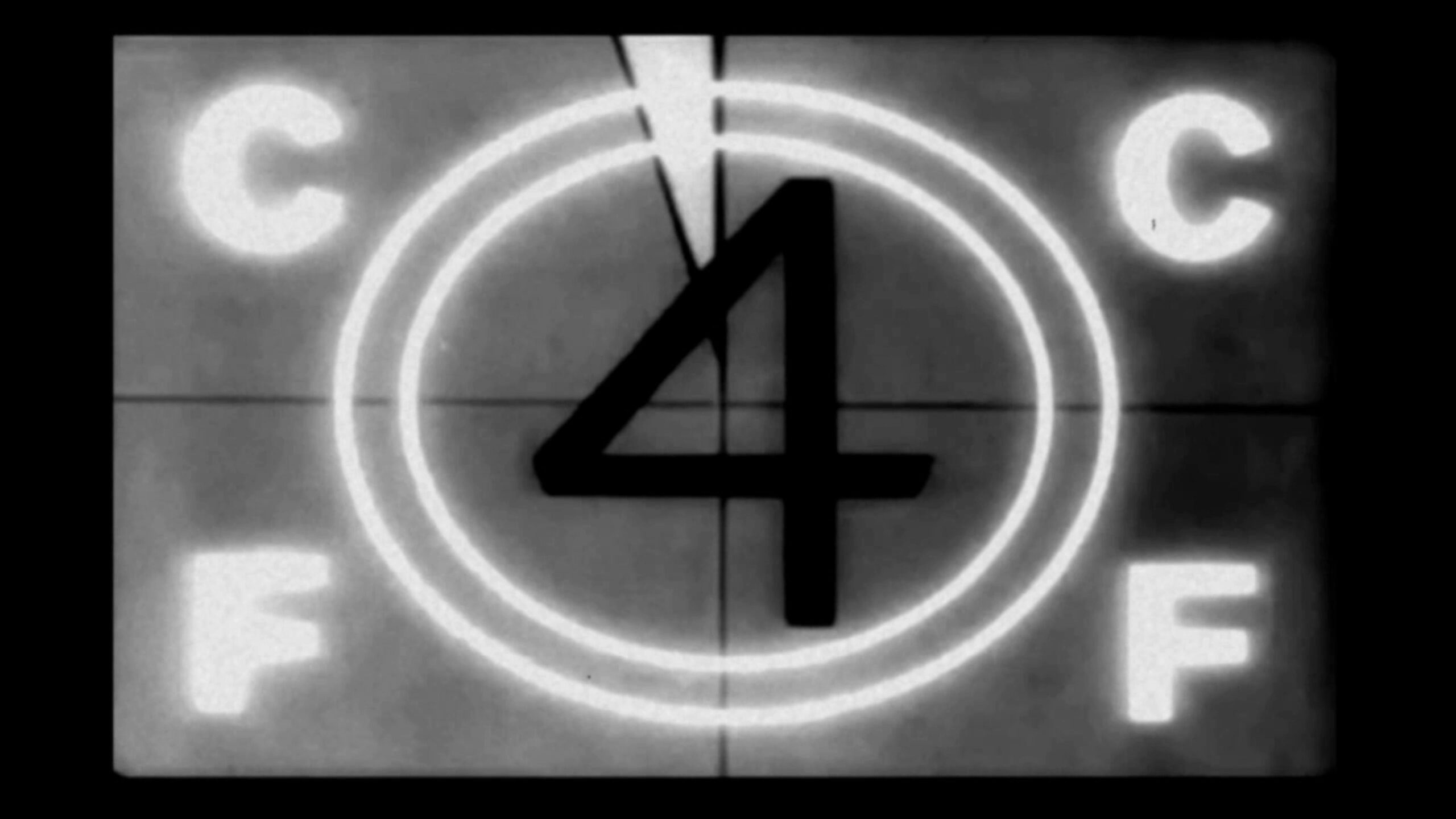 Vintage Film Countdown Graphic - Black White Abstract Numerical Sequence